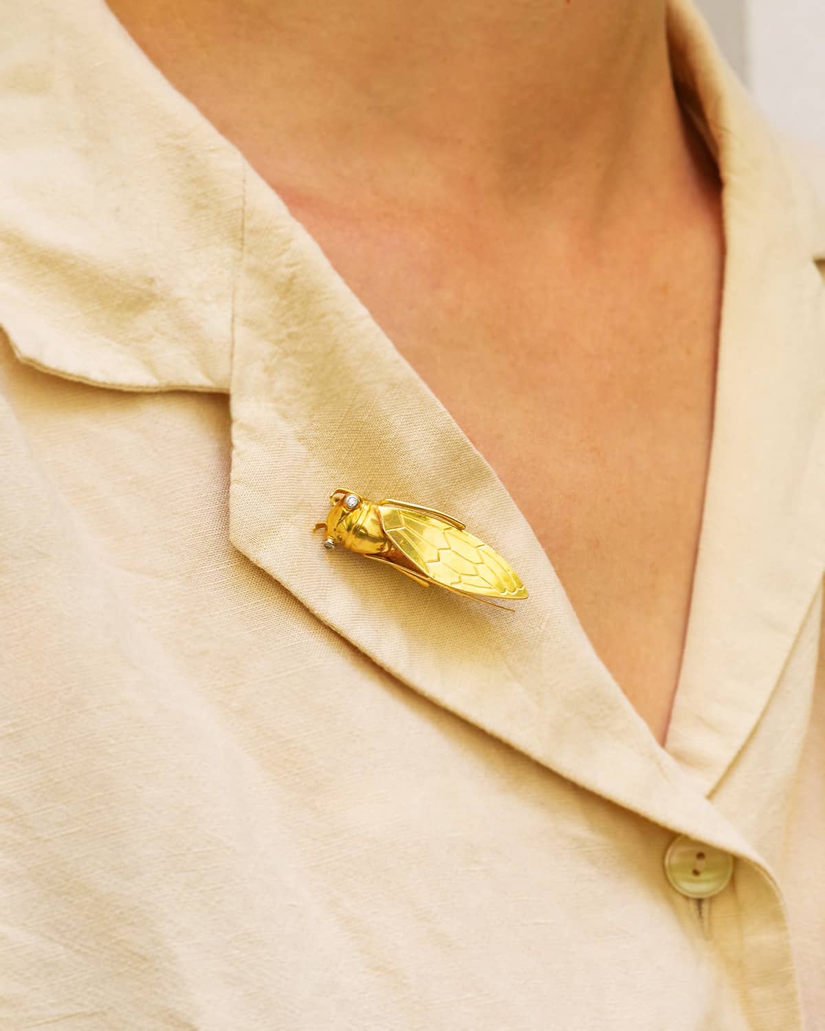 Broche pendentif cigale