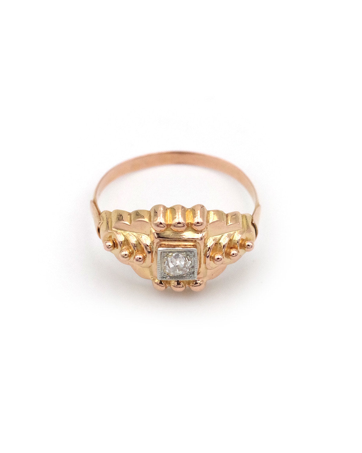 Bague tank Rétro en or