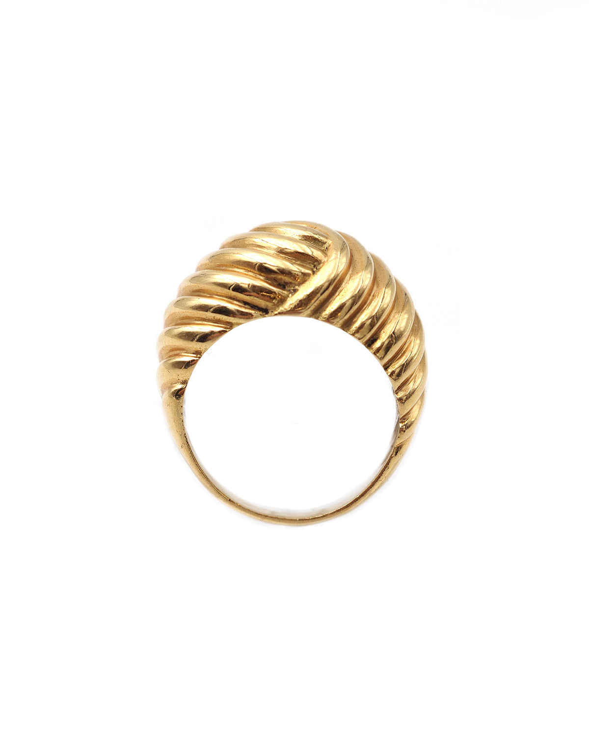 Croissant gold ring