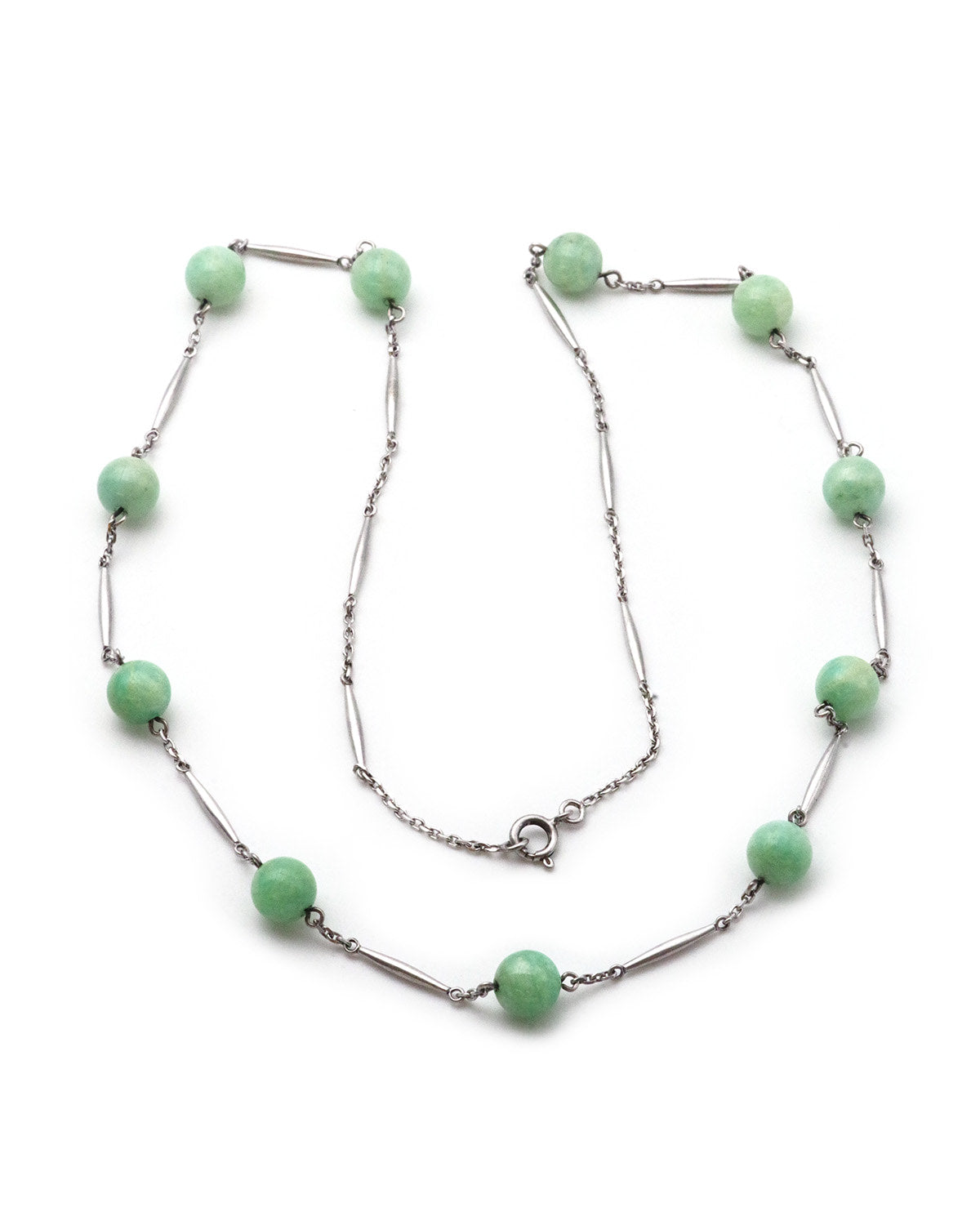 Green pearl amazonite necklace