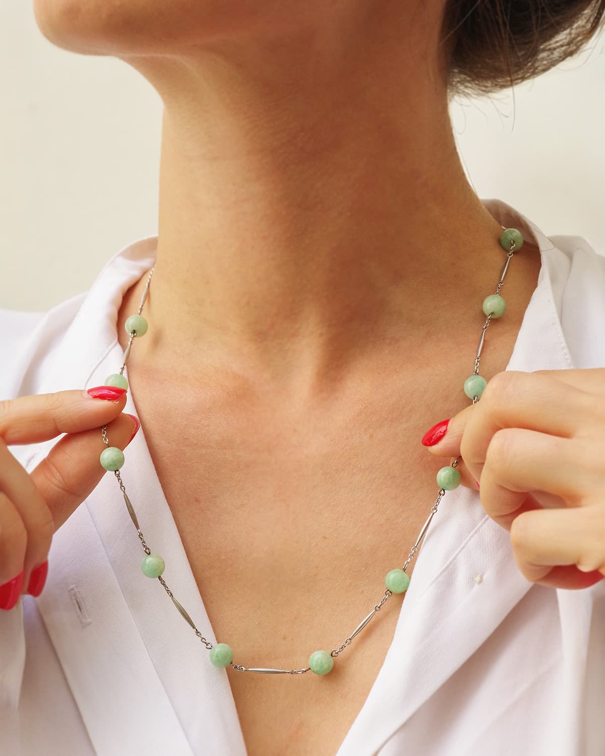 Collier ancien perles amazonite