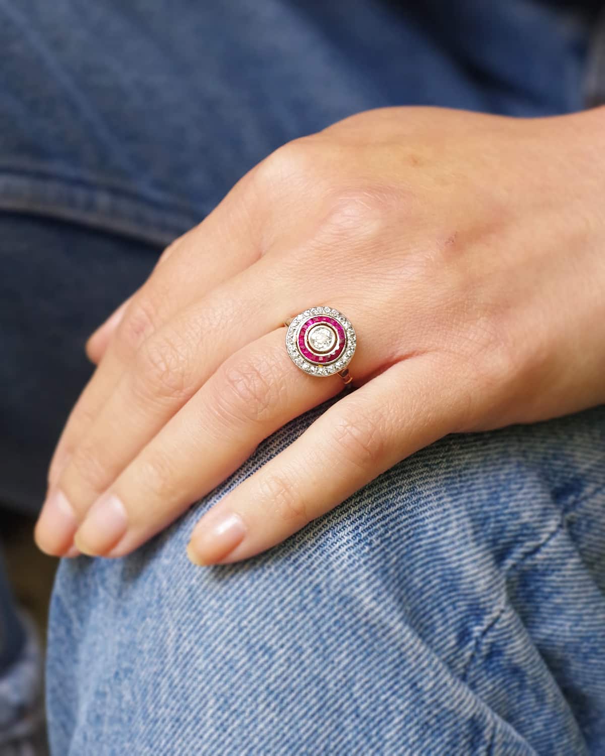 Target art deco ruby ring