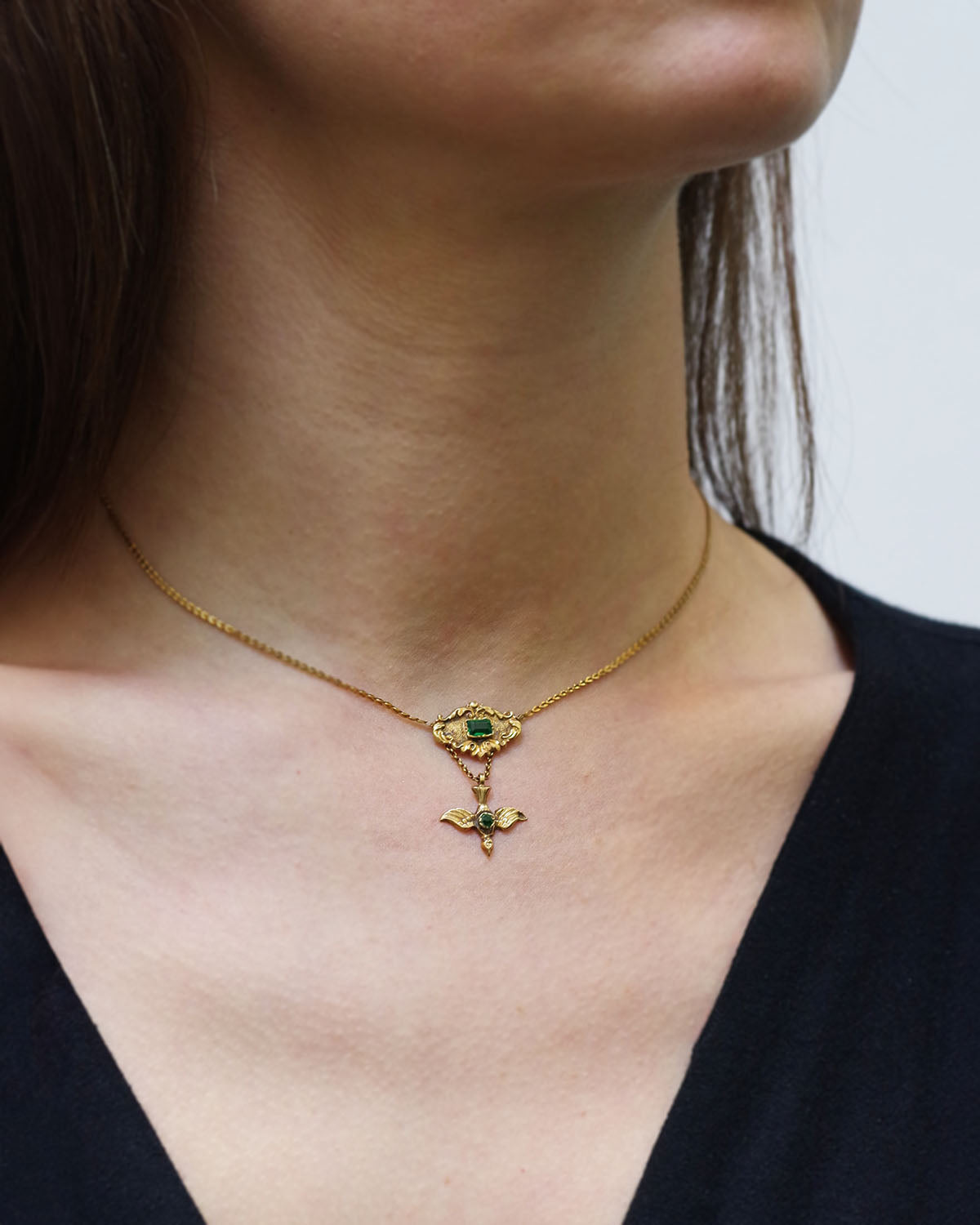 Pendentif collier saint esprit en or