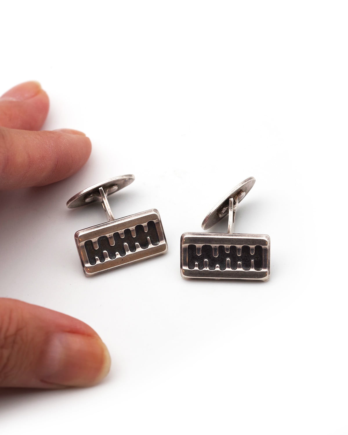 Boutons de manchette en argent