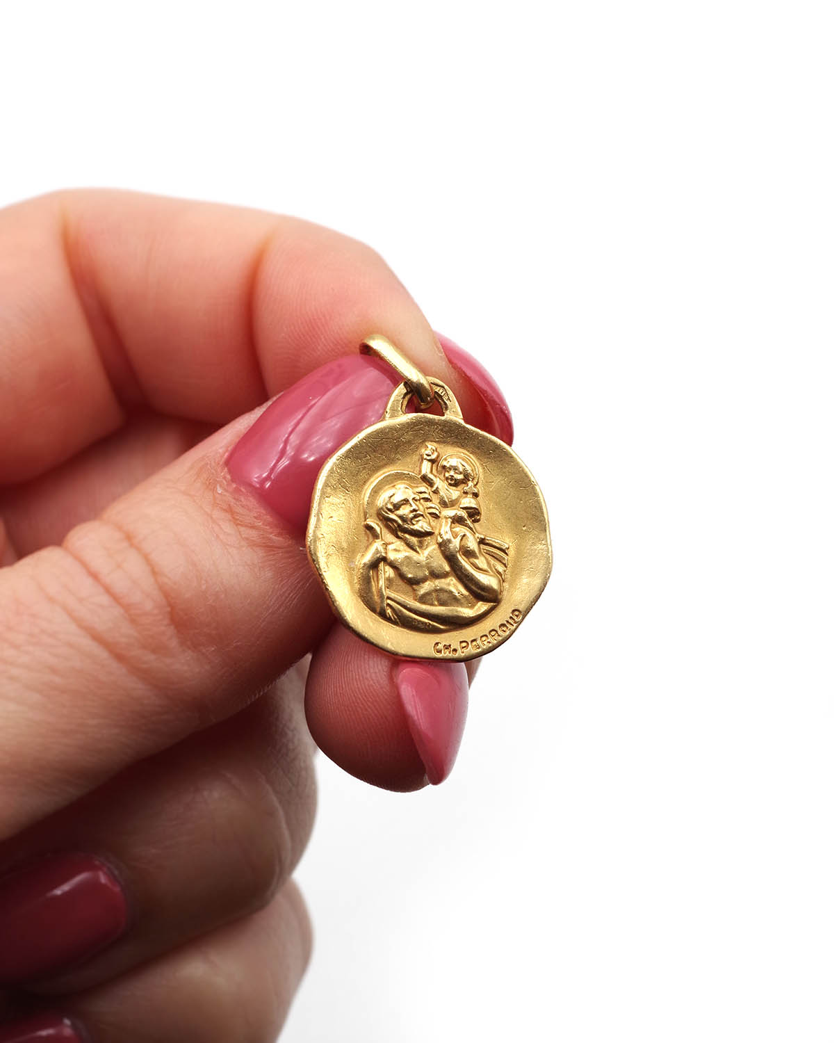 Charles Perroud religious medal pendant