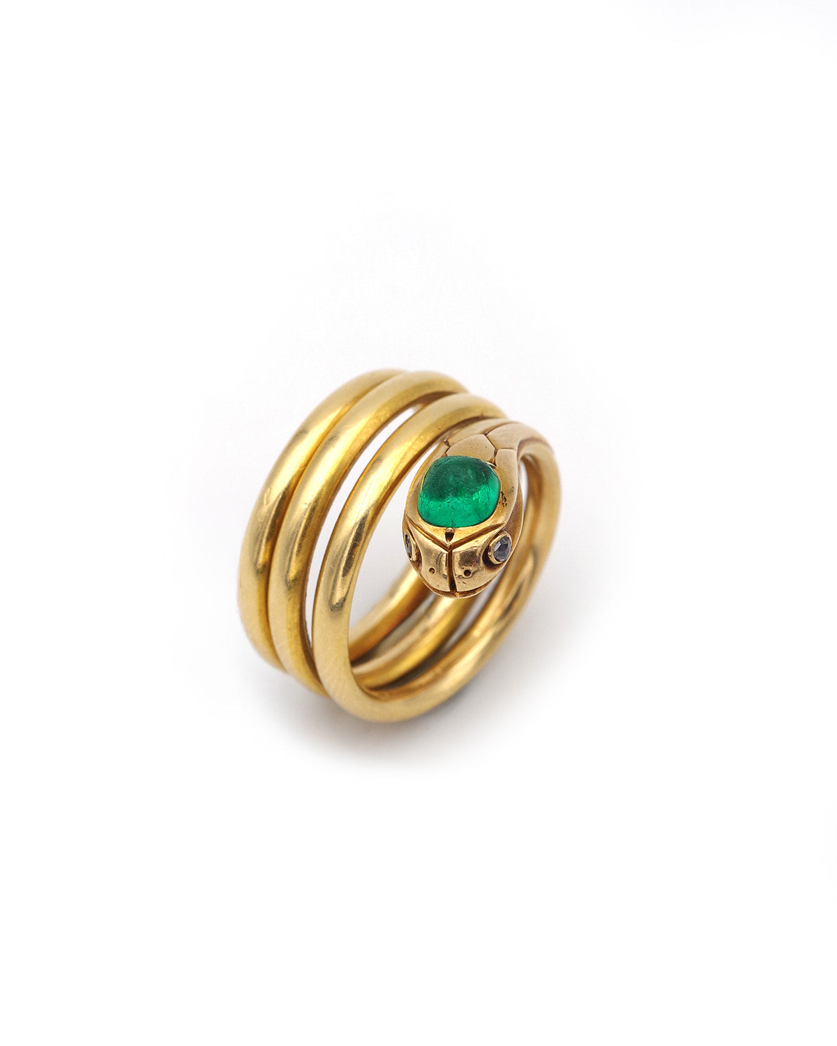 Bague serpent art deco en or 