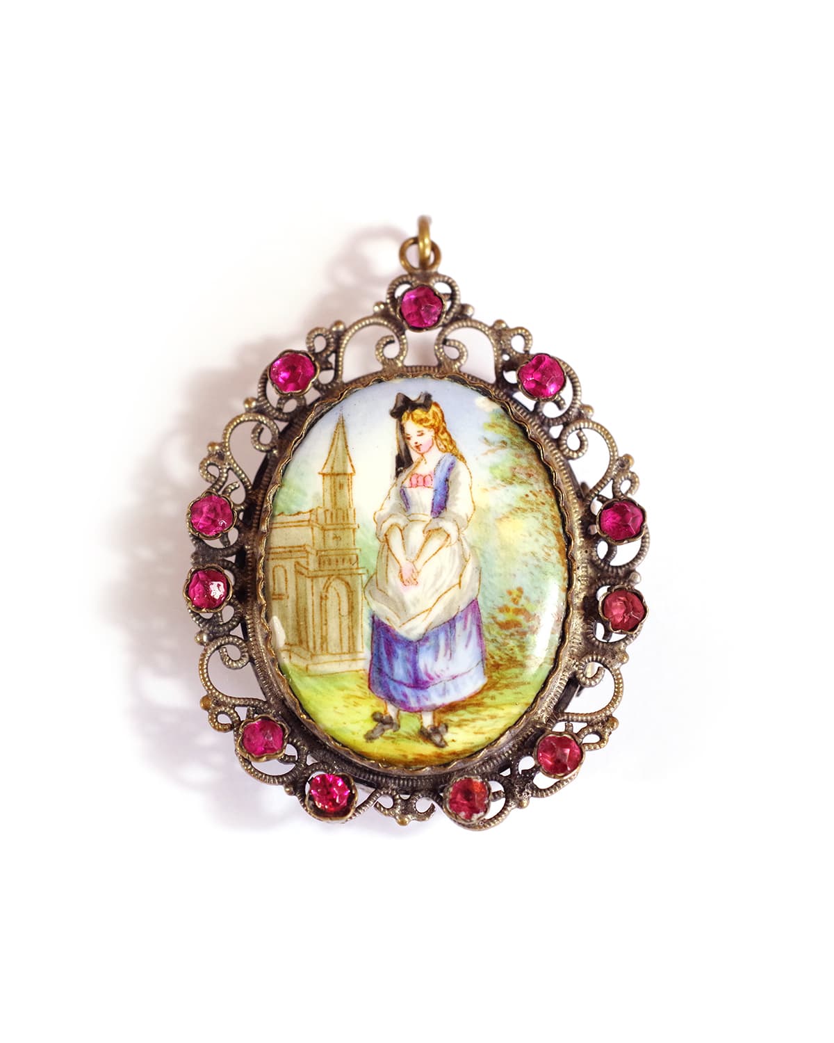 French alsacian pendant locket