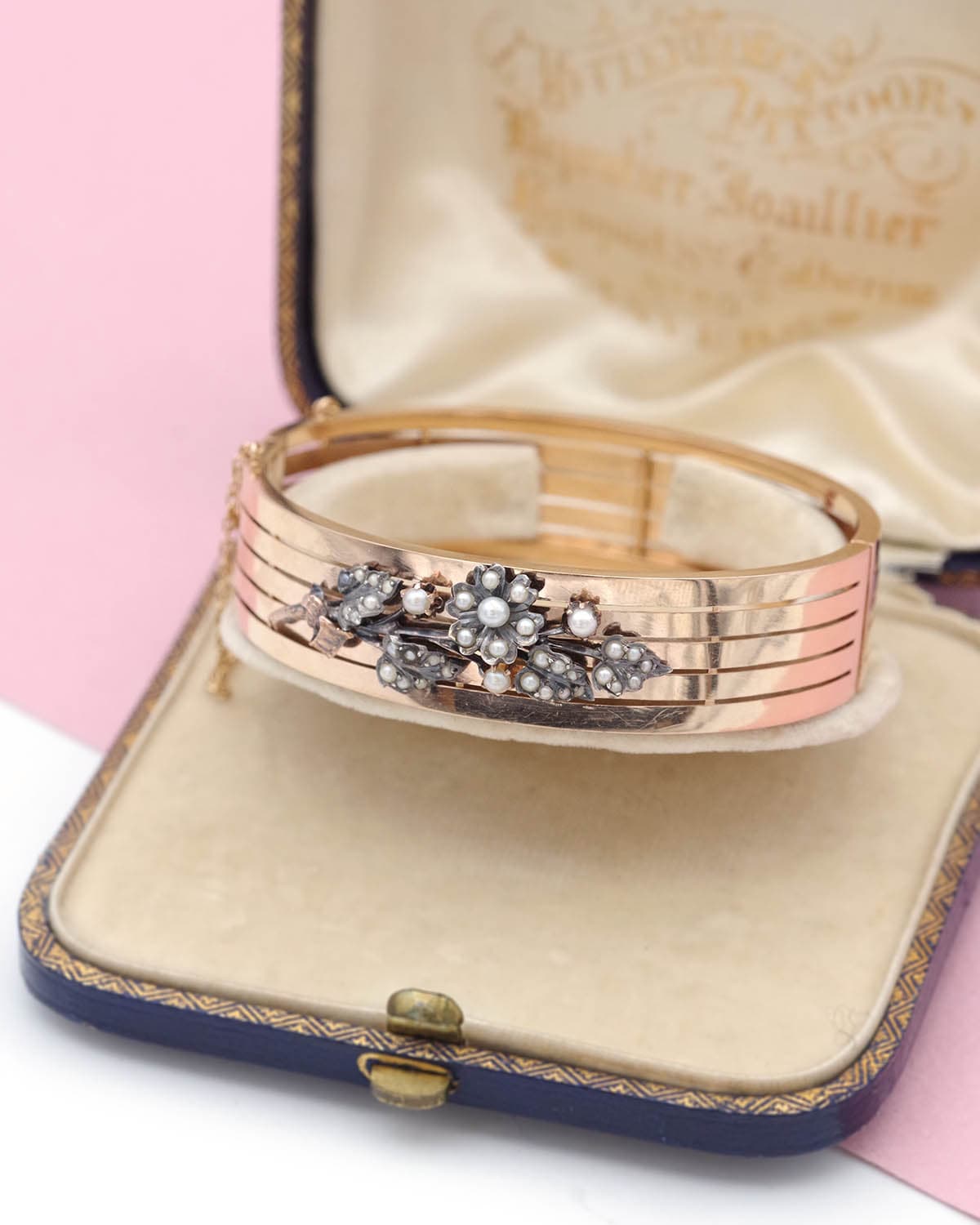 Victorian flower cuff bracelet 