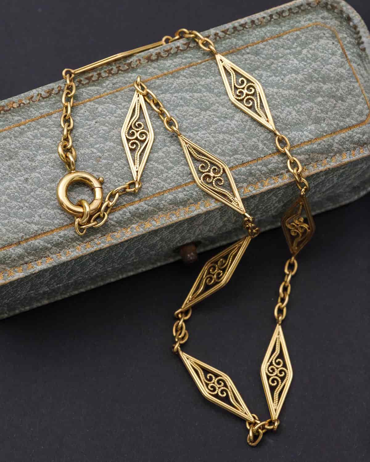 Antique filigree chain