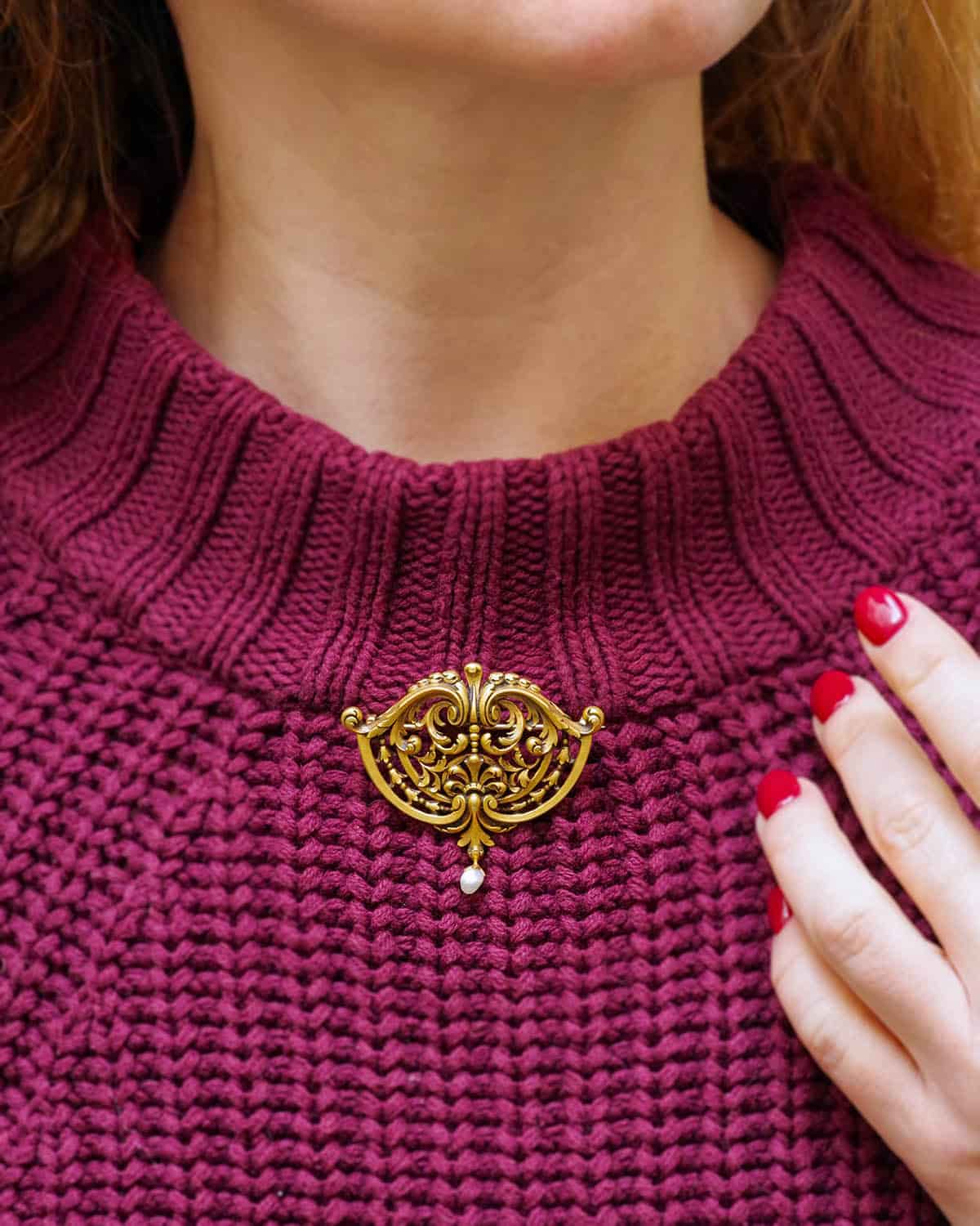 broche Néogothique 
