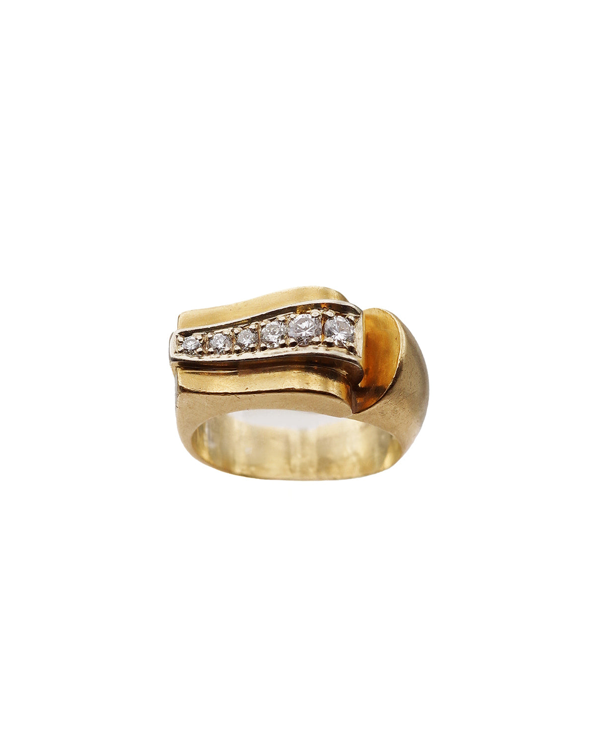 bague tank en or et diamants