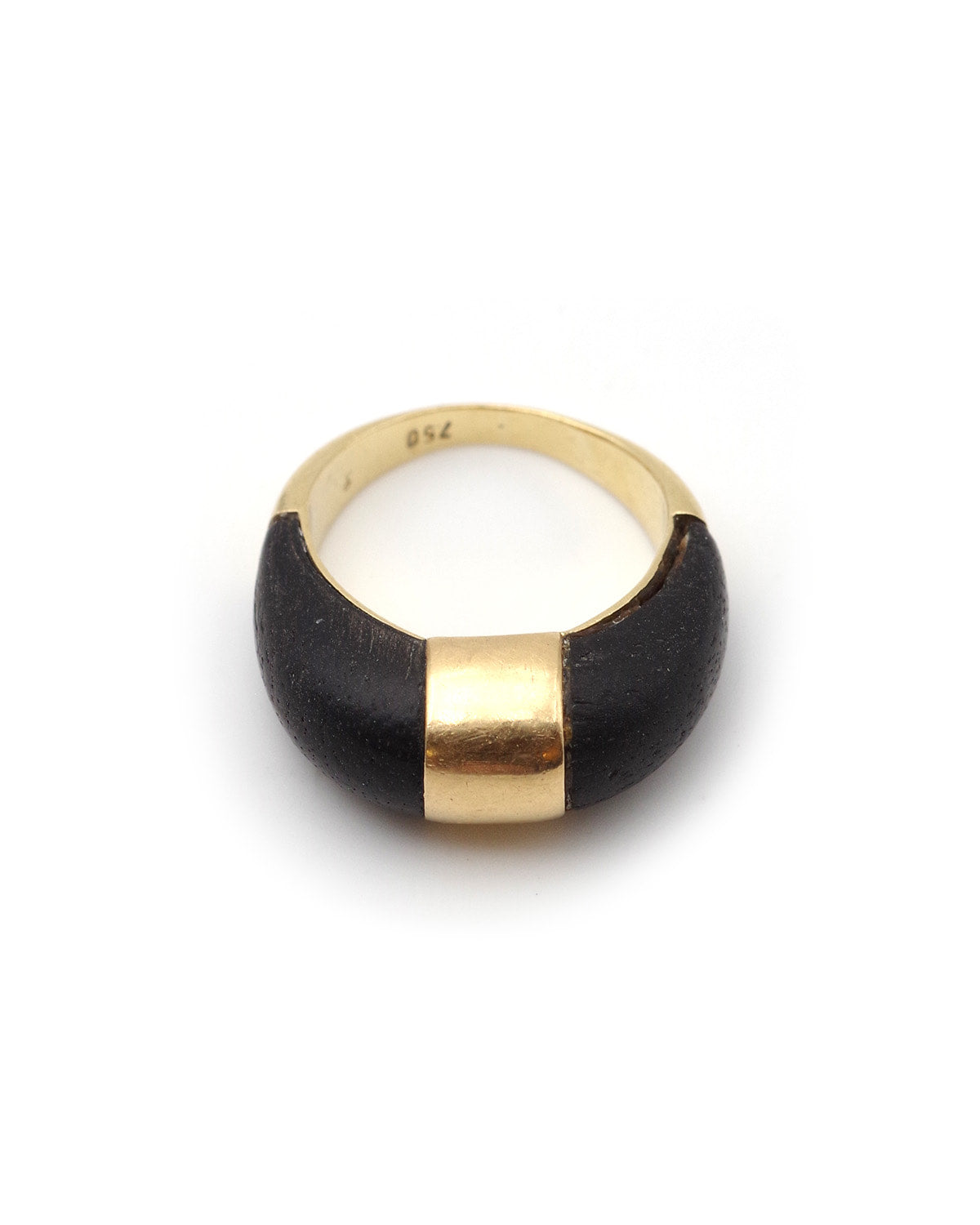 Bague onc en bois et or