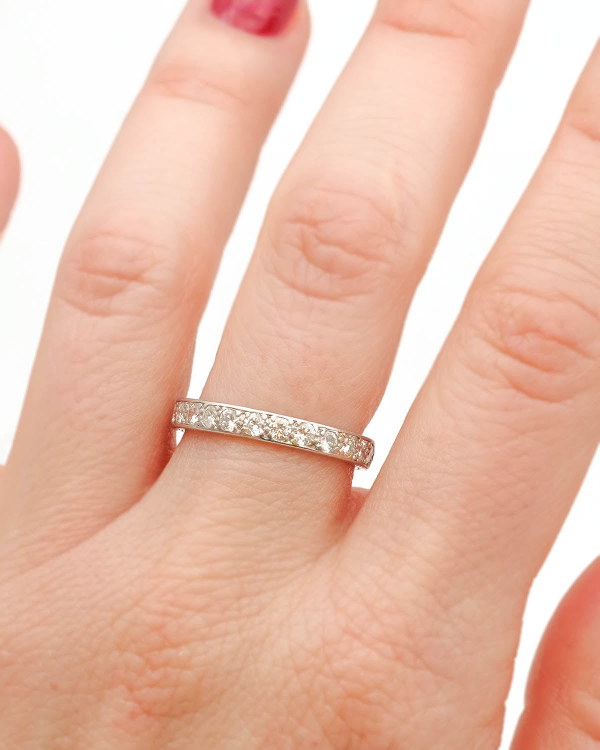 Art deco diamond band ring