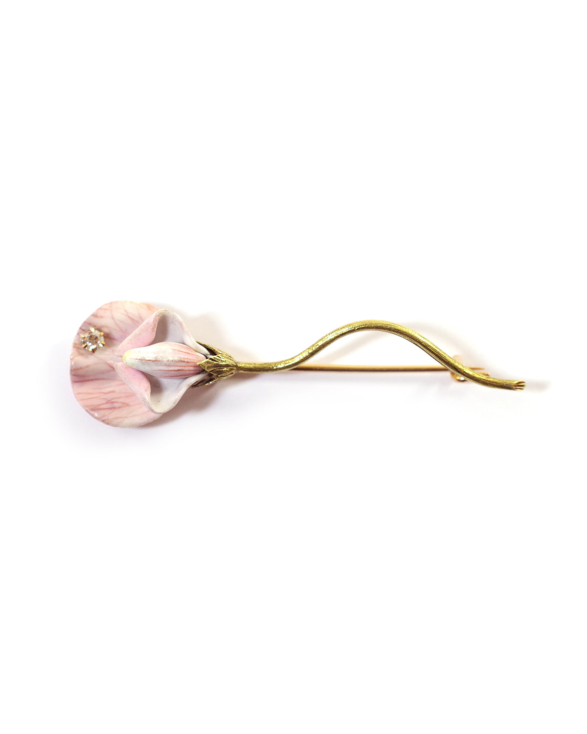 broche fleur en or