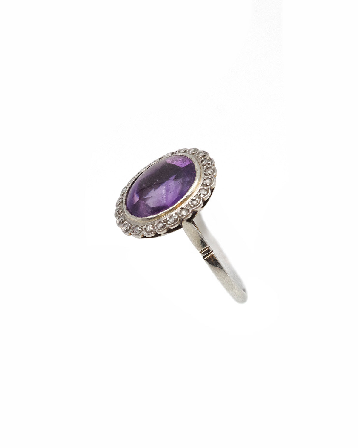 amethyst diamond ring