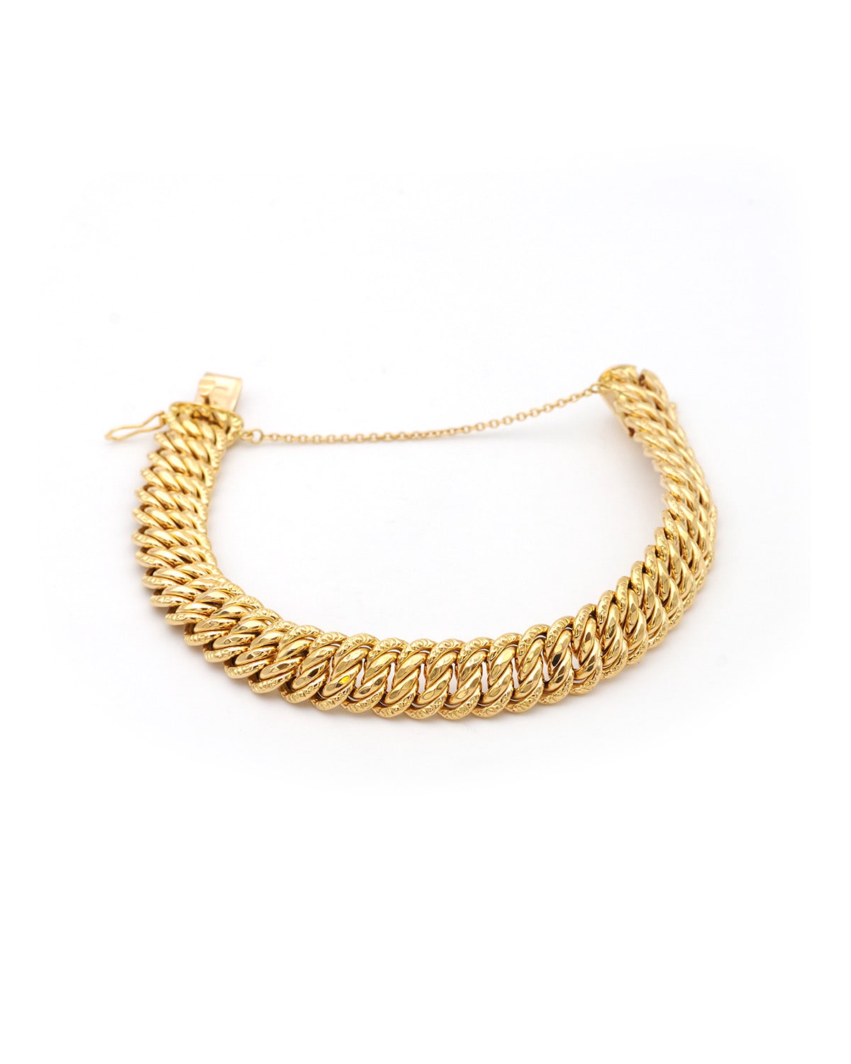 bracelet ancien maille americaine large