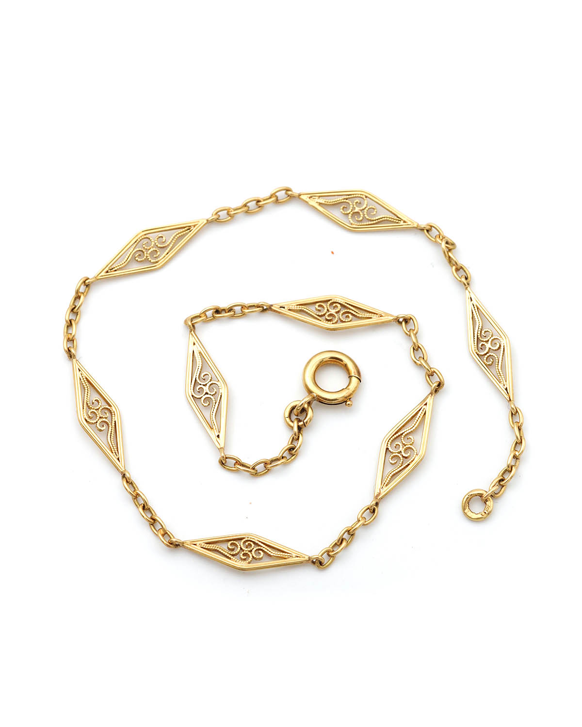 Antique filigree chain