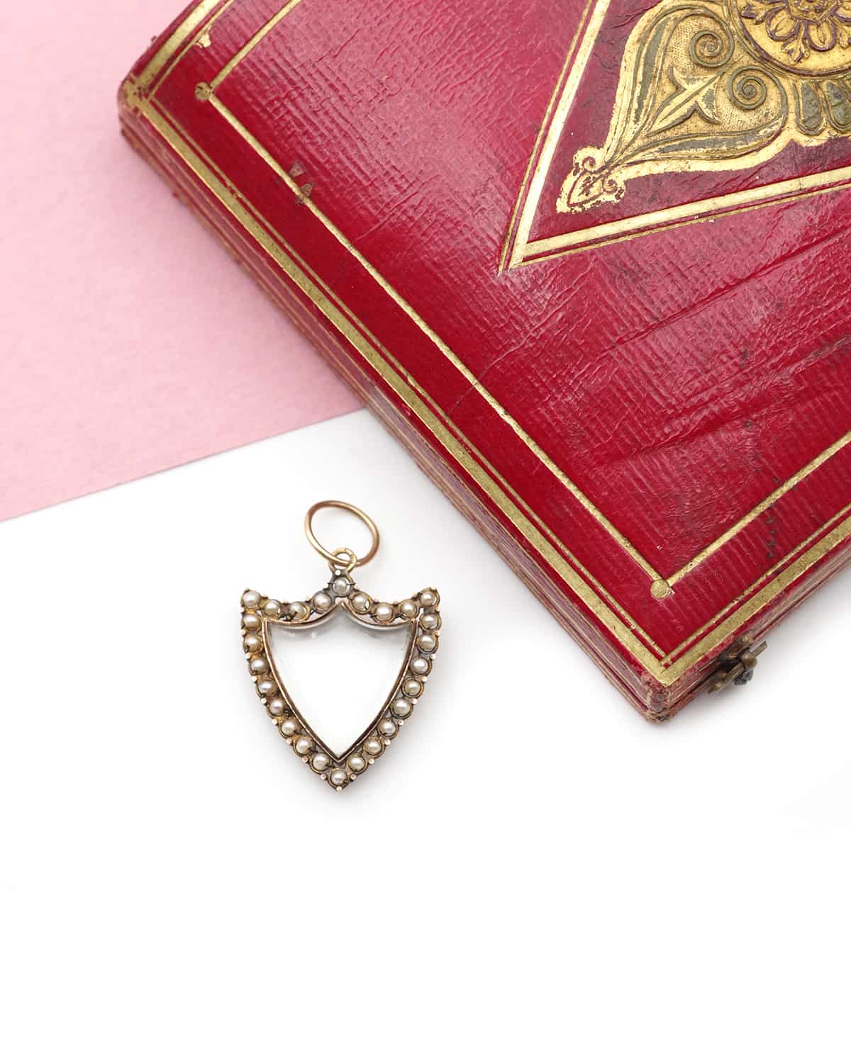 Georgian shield locket pendant