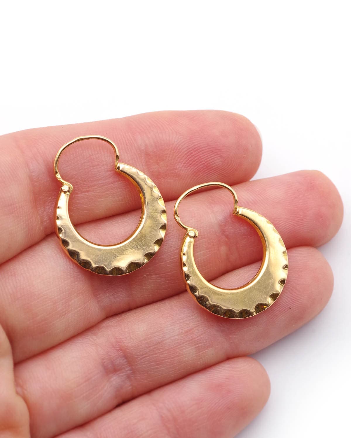 French vintage hoop earrings