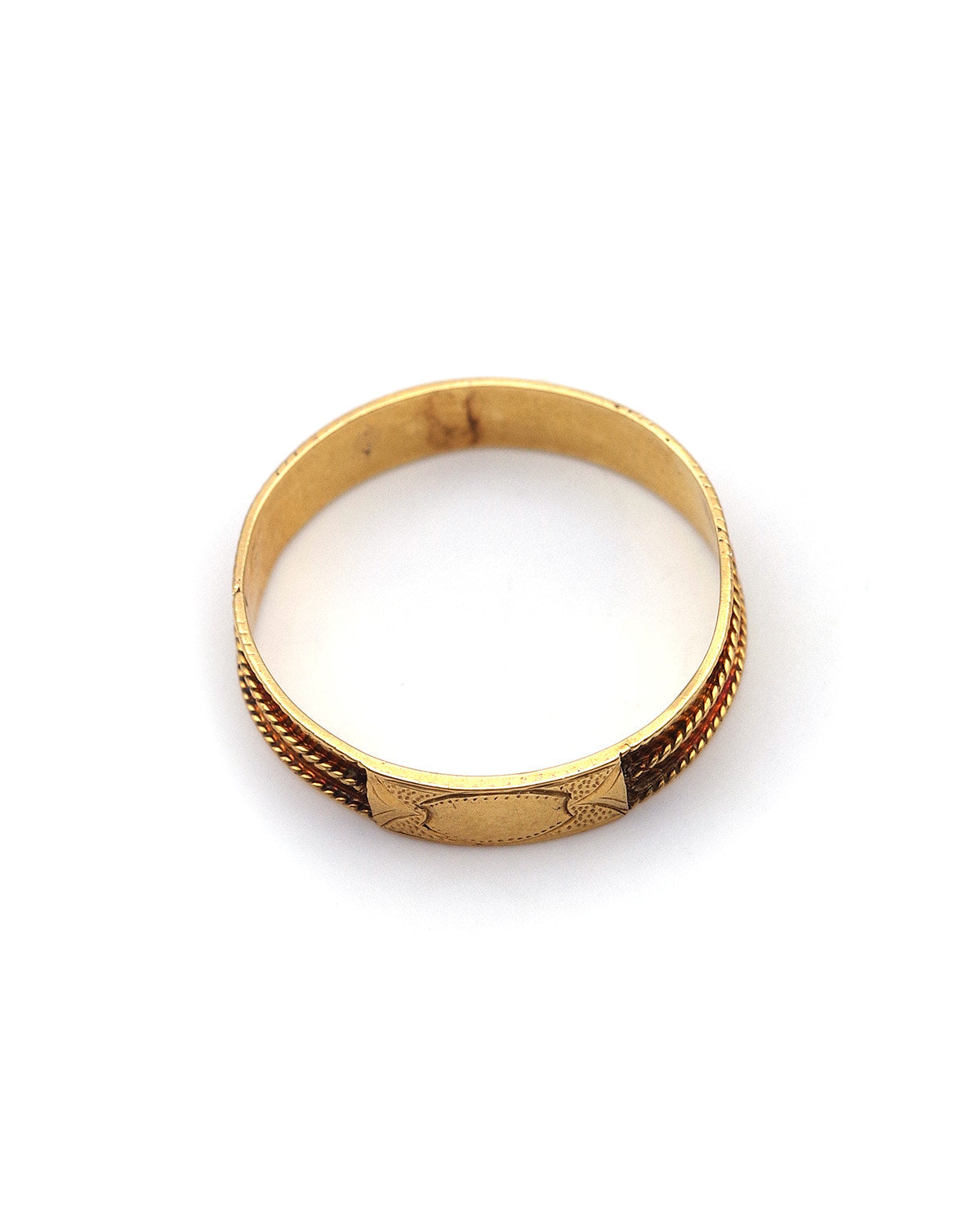 Antique souvenir signet gold ring