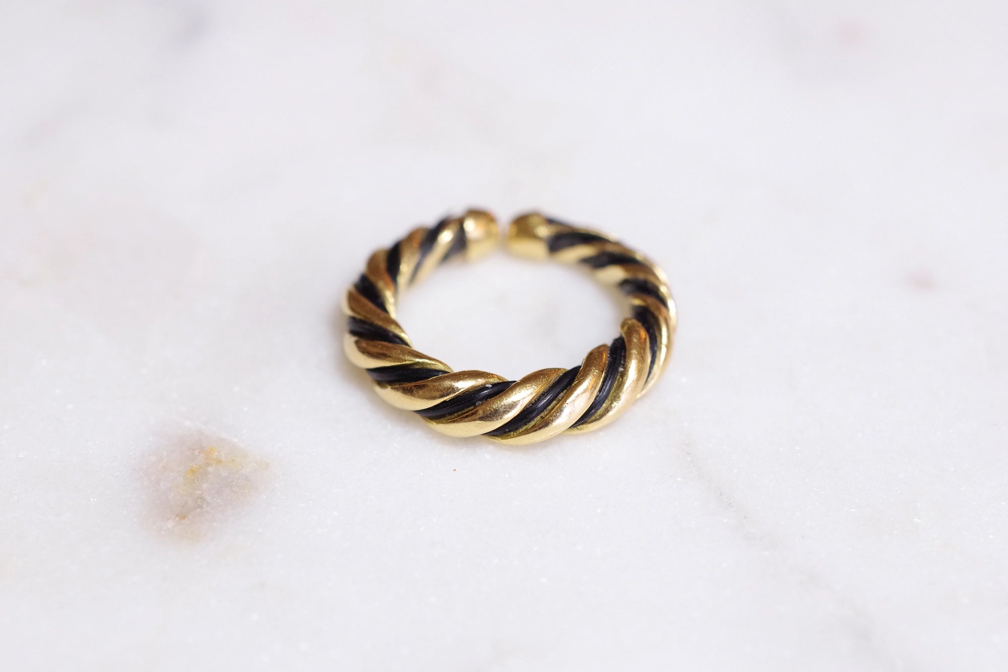 elephant hair gold ring