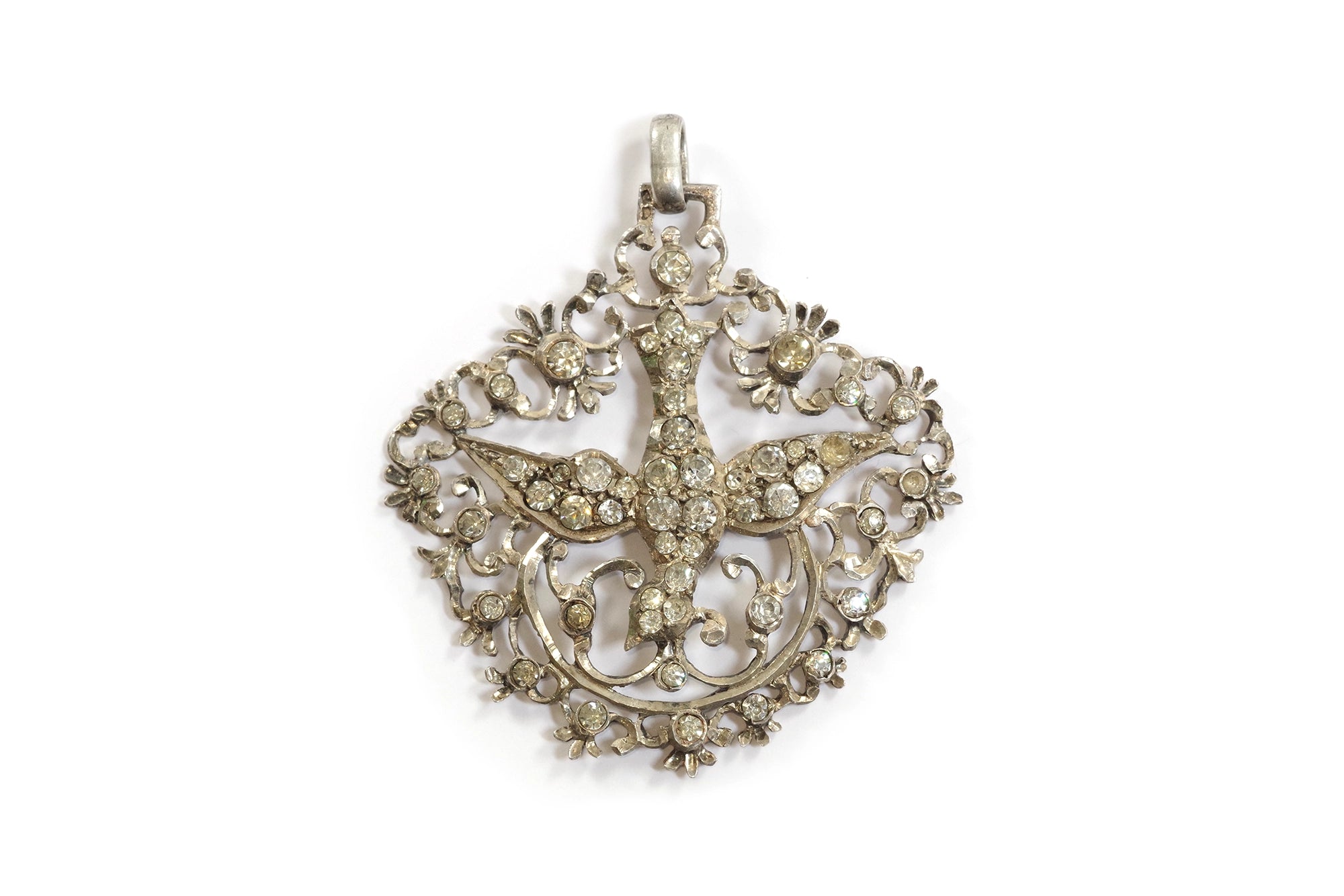 Pendentif ancien saint esprit en argent