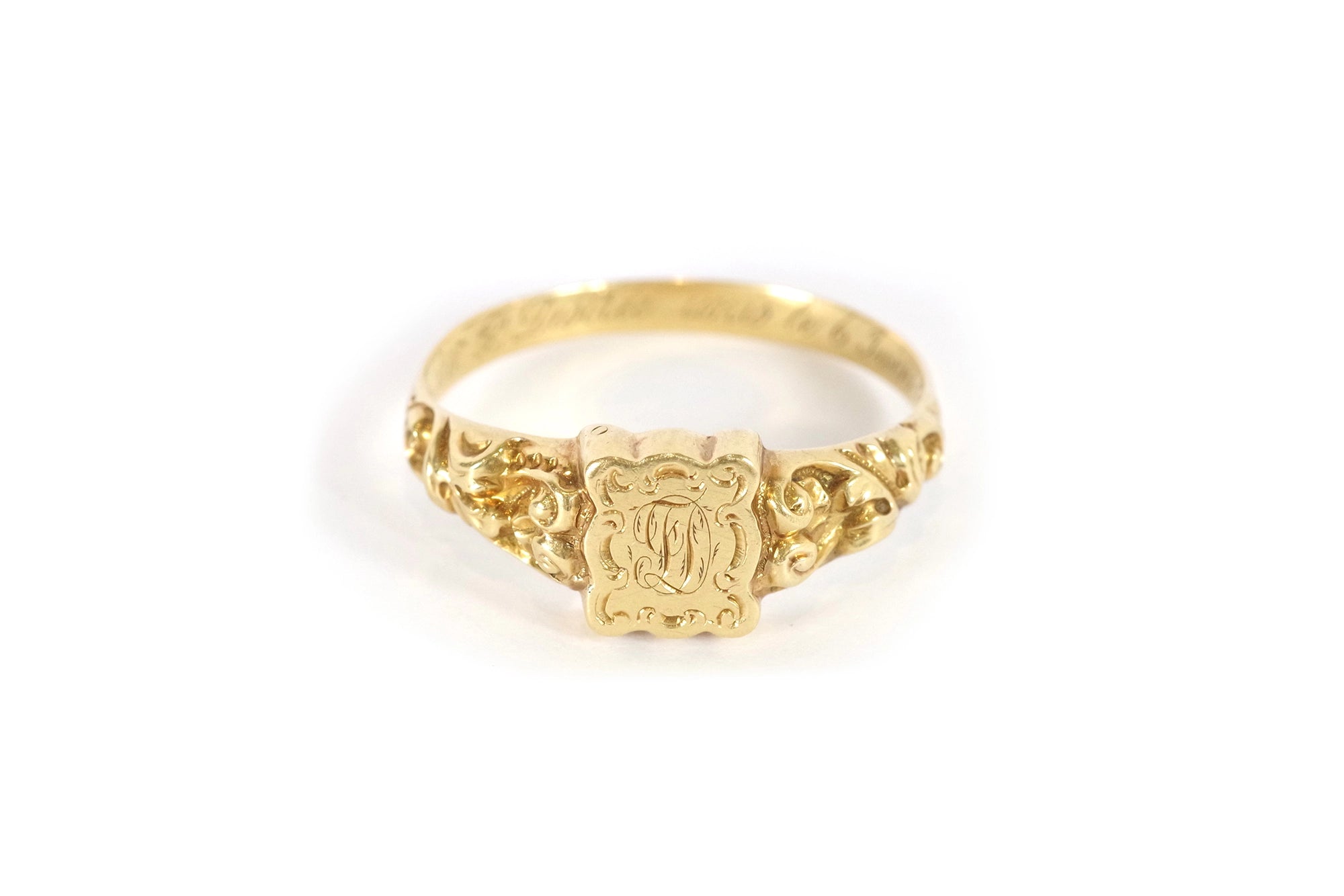 Bague secret monogramme FD