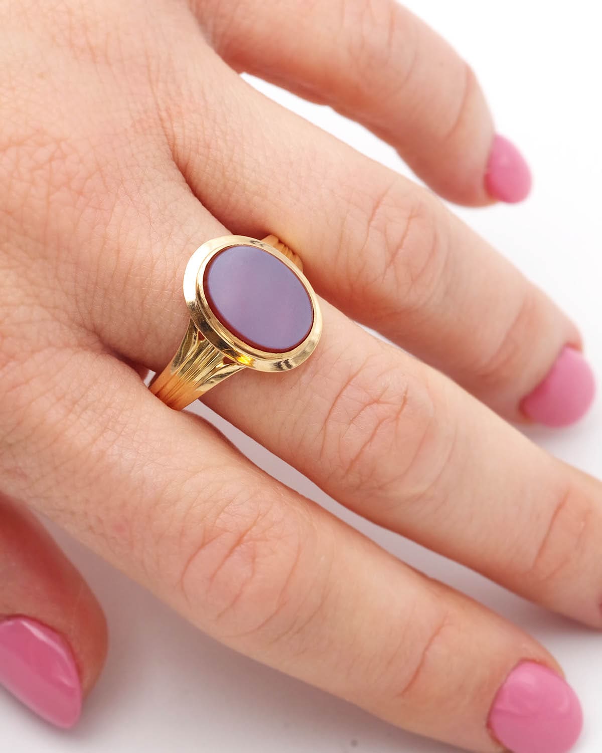 agate signet ring for men