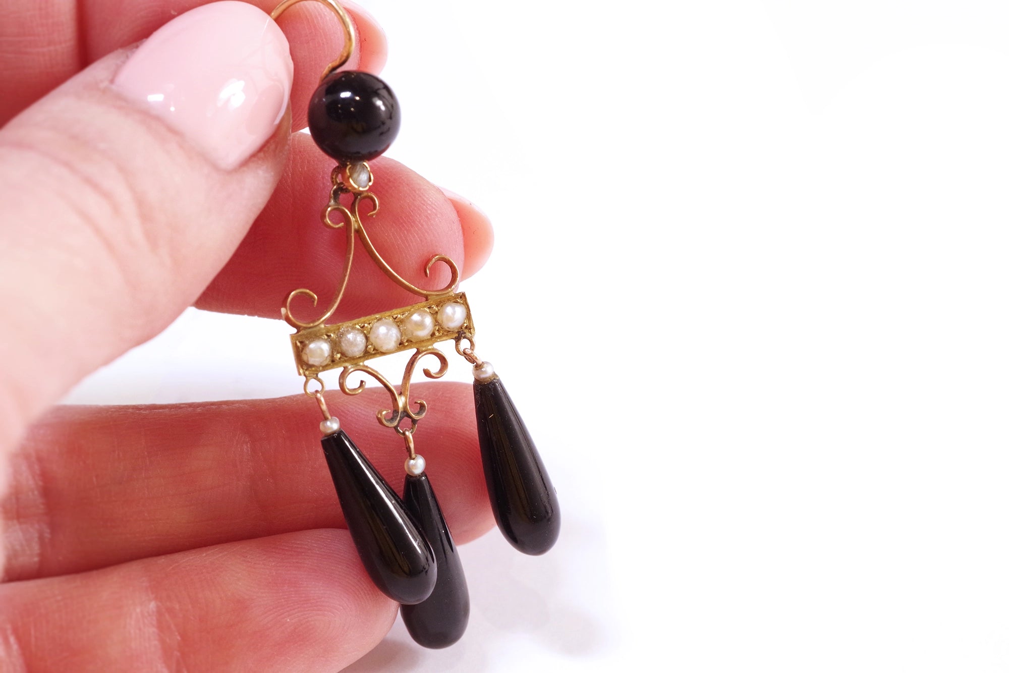 boucles d'oreille onyx