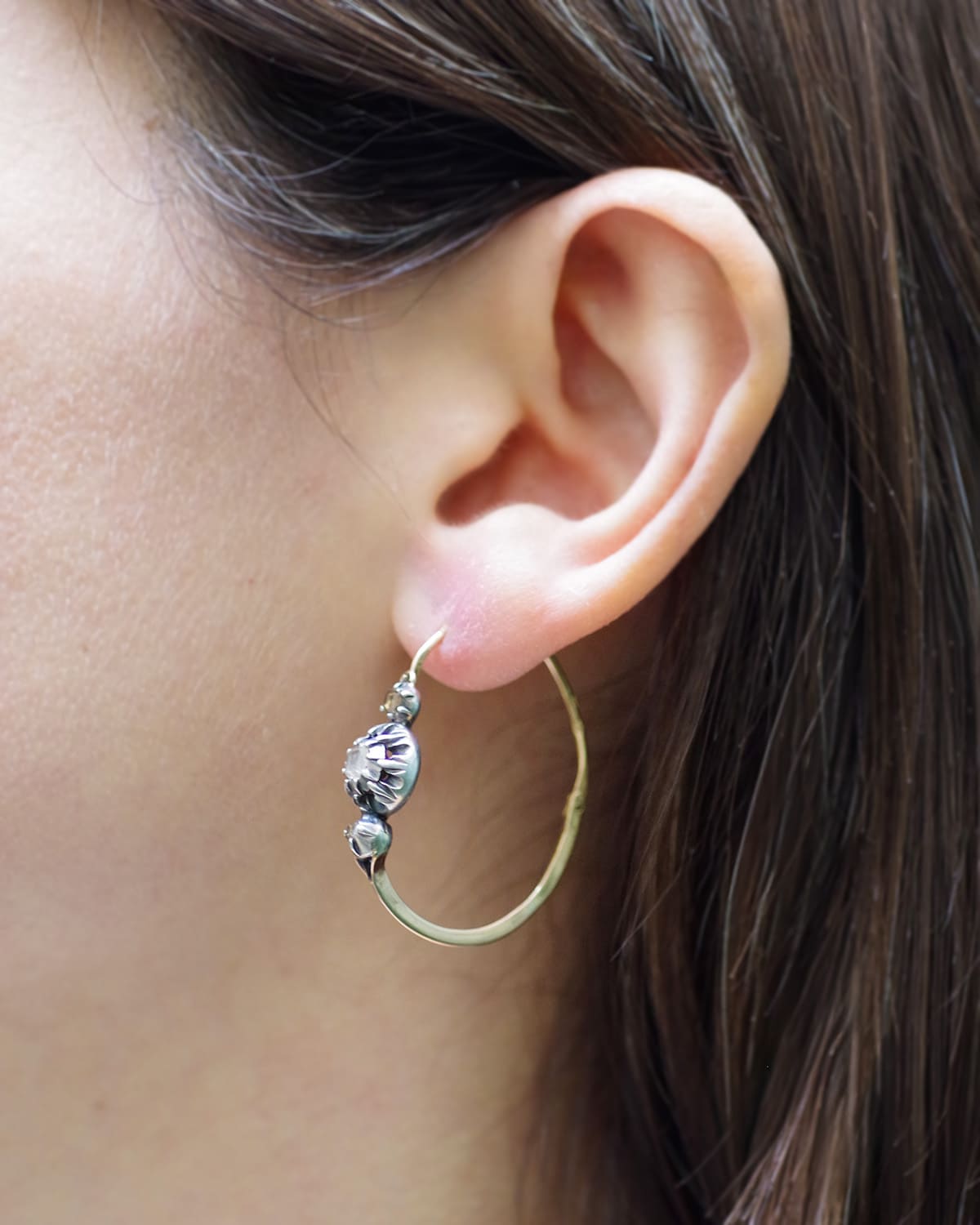 Antique poissardes earrings in gold