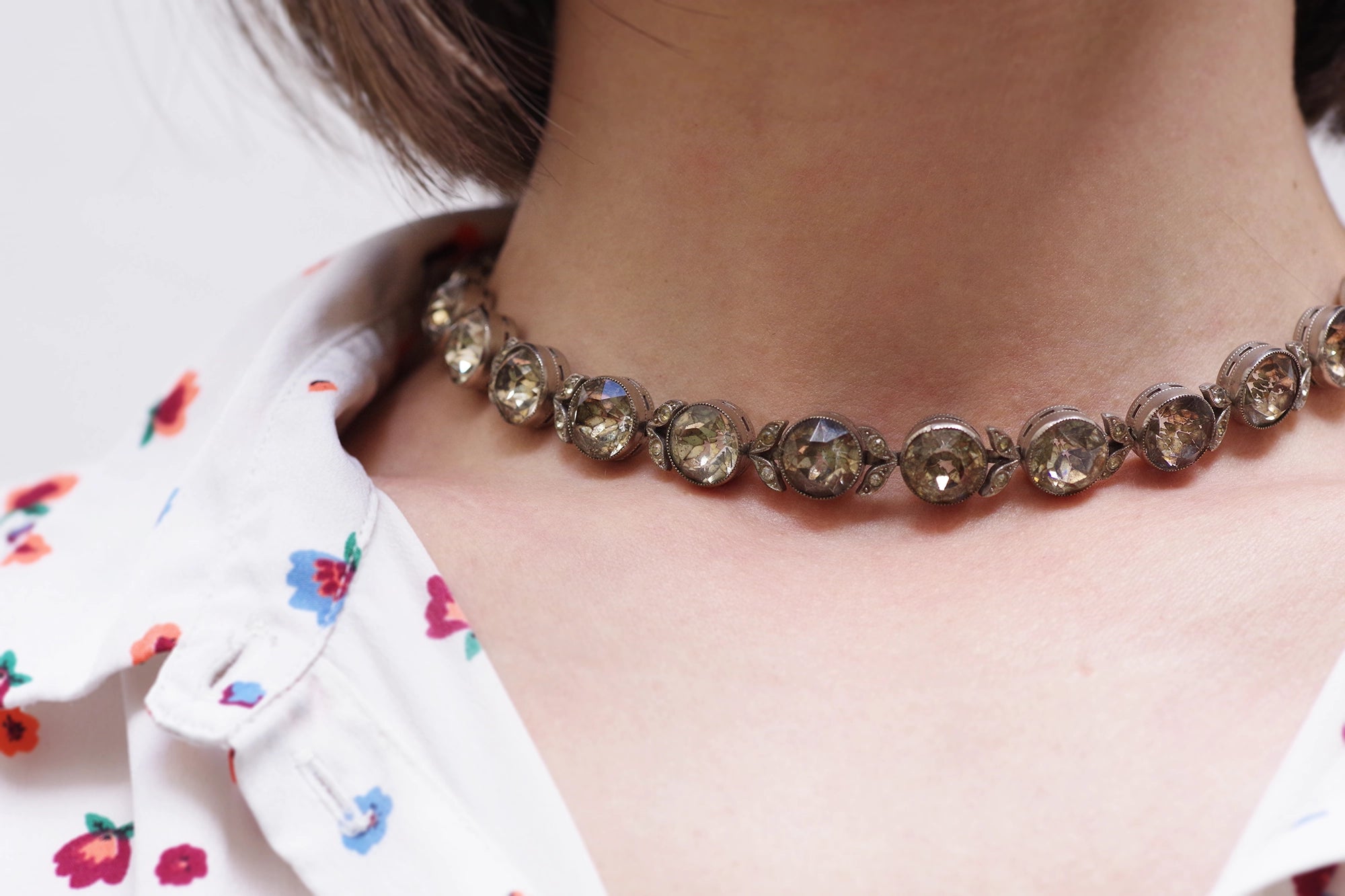 Collier choker Belle Epoque strass