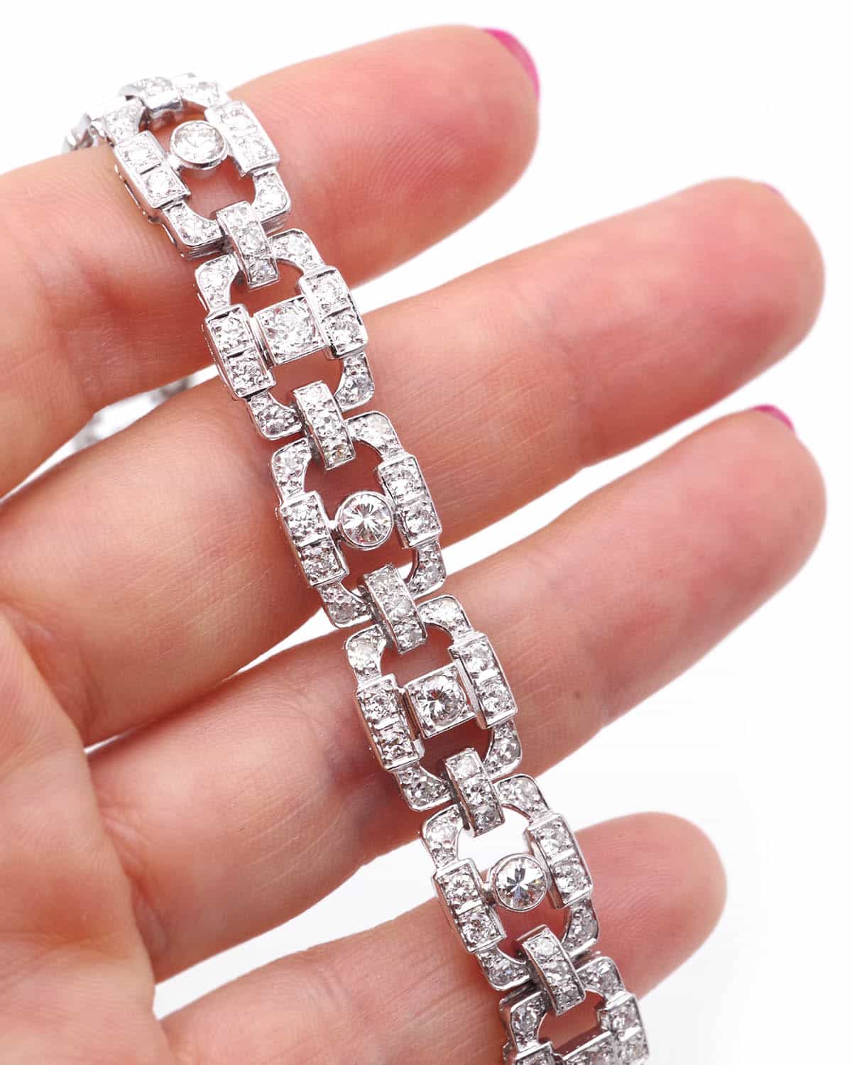 bracelet diamant en or blanc