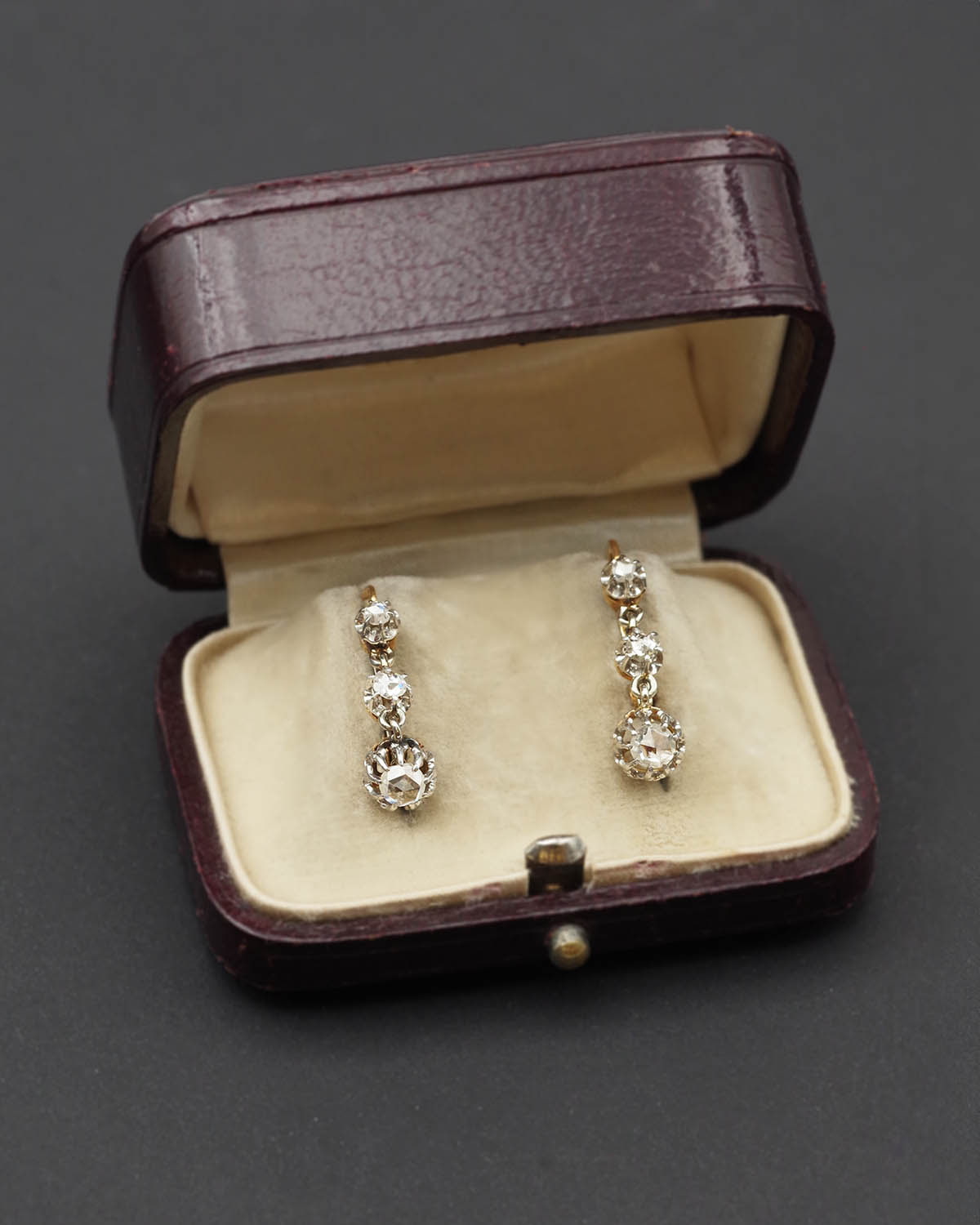 Edwardian diamond earrings in gold