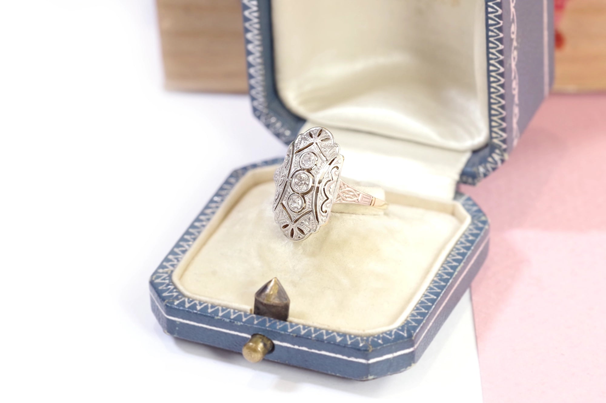 art deco diamond ring