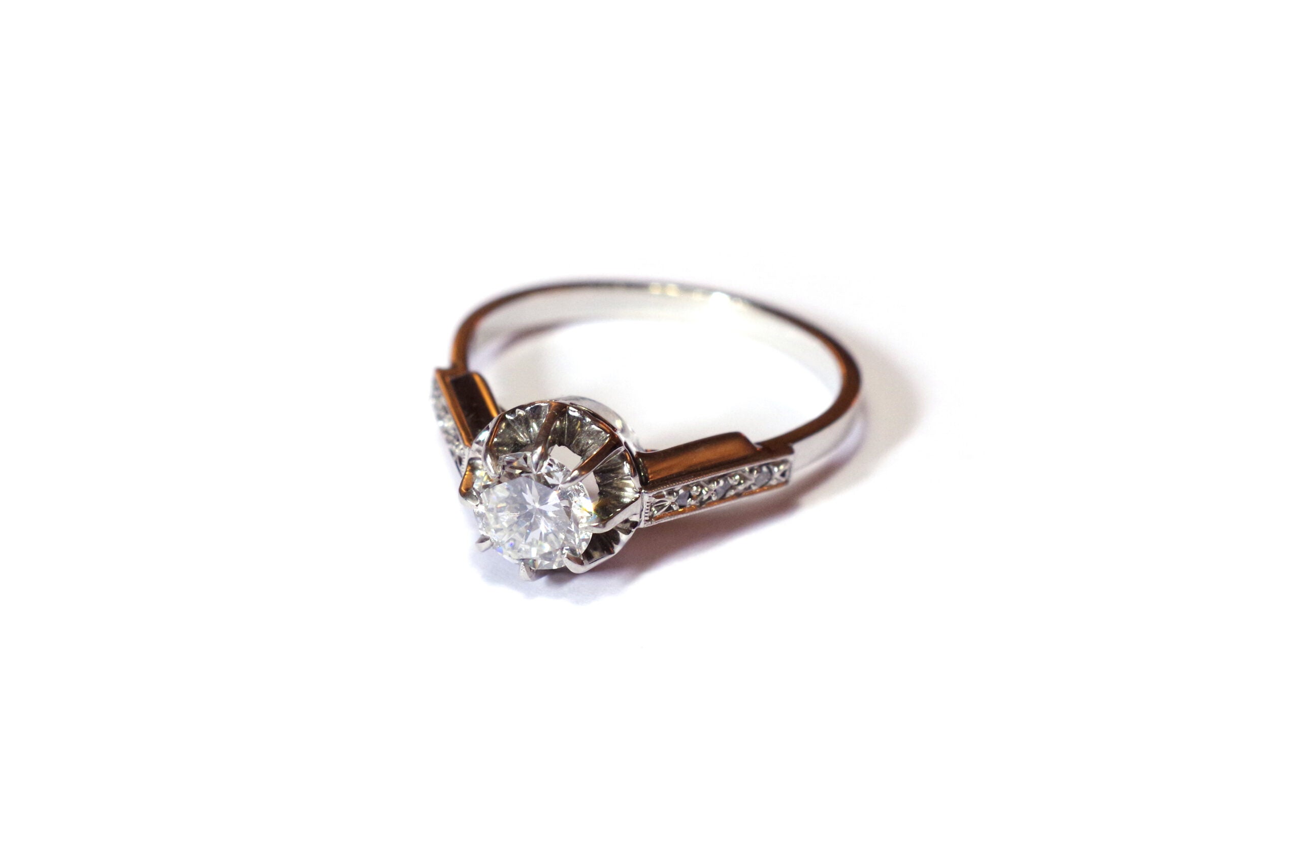 antique art deco platinum ring