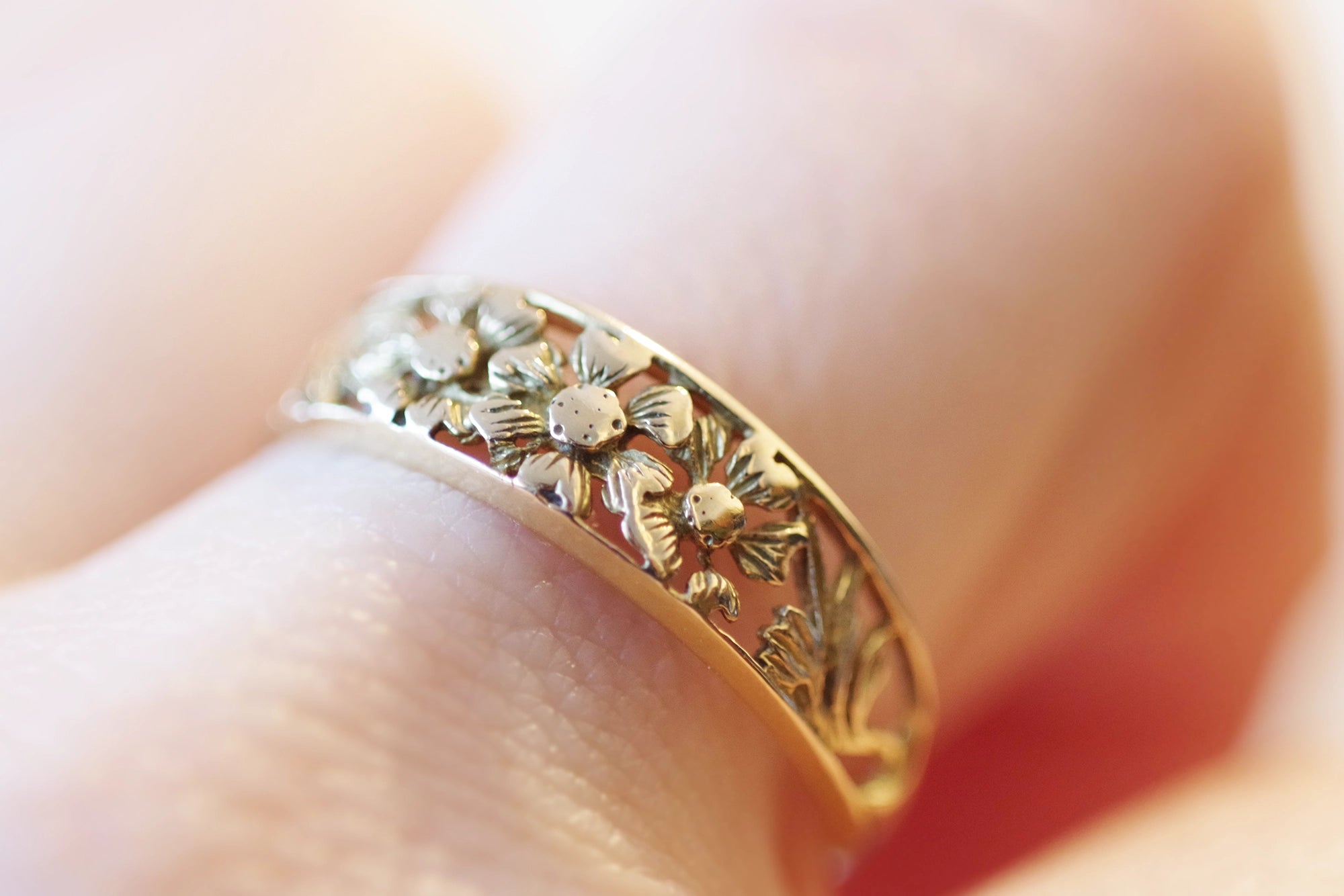 bague fleur art nouveau