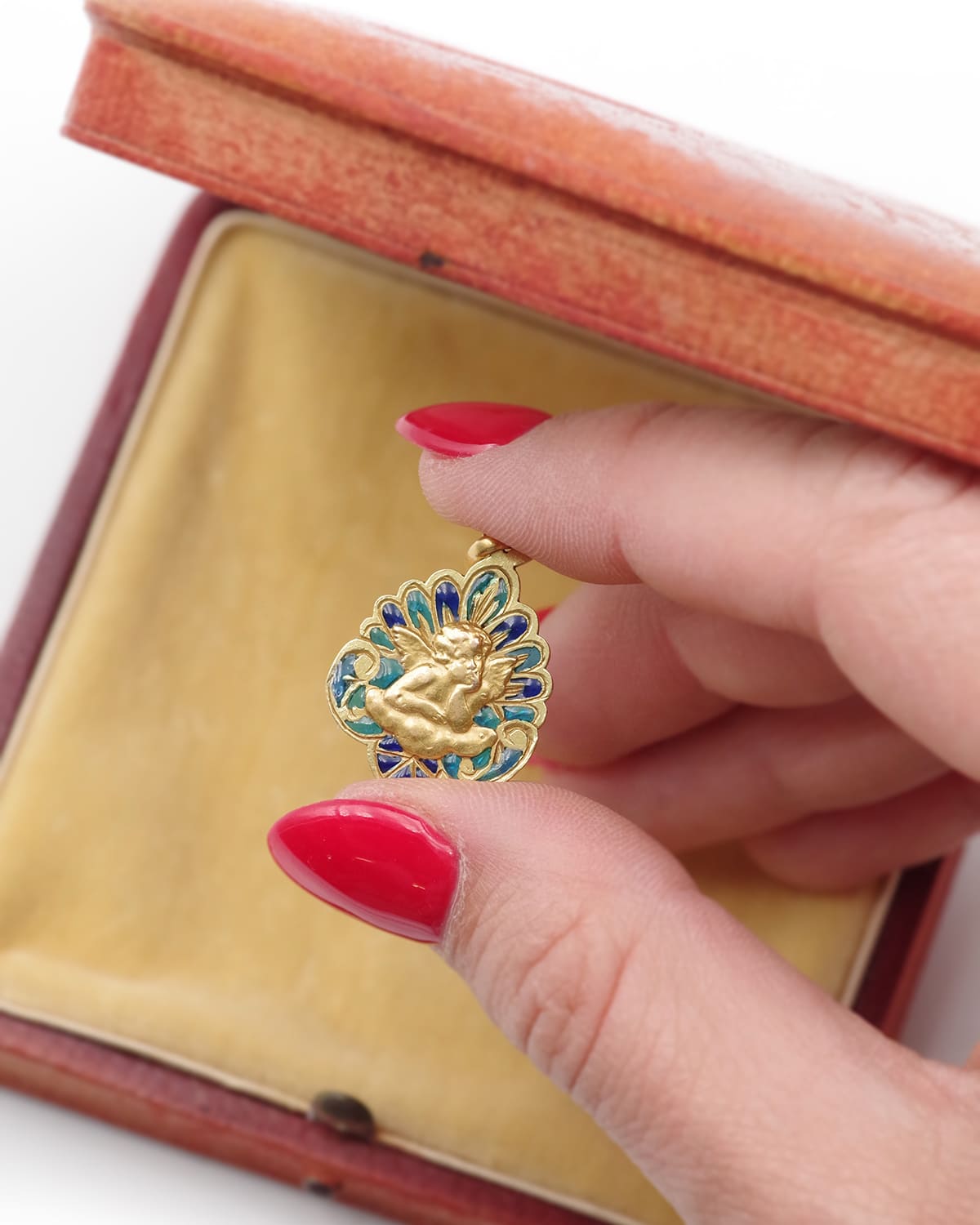 Art Nouveau Raphael angel medal