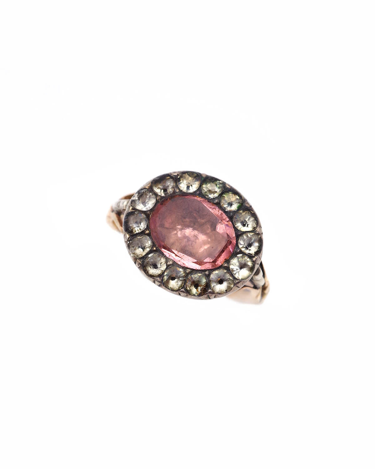 bague imitation topaze 19e en or