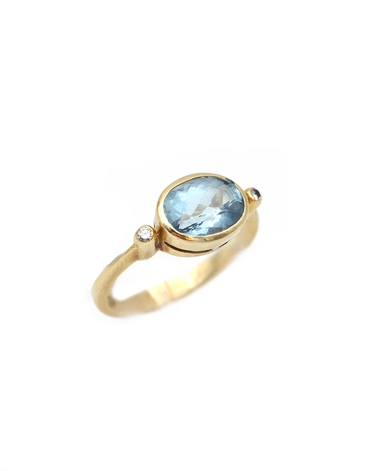 Antique aquamarine en or