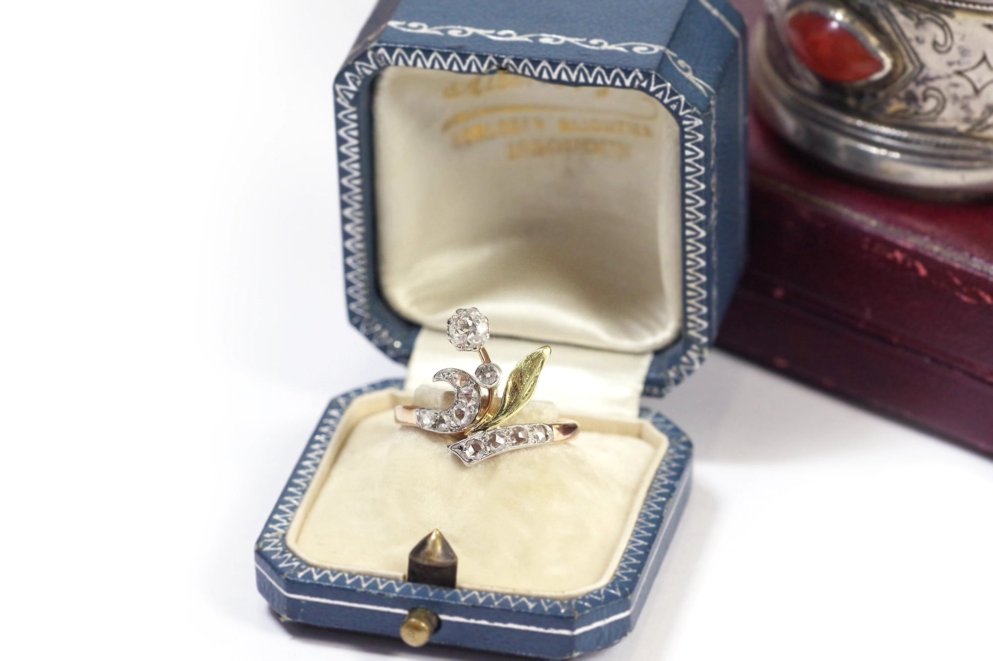 art nouveau diamond ring