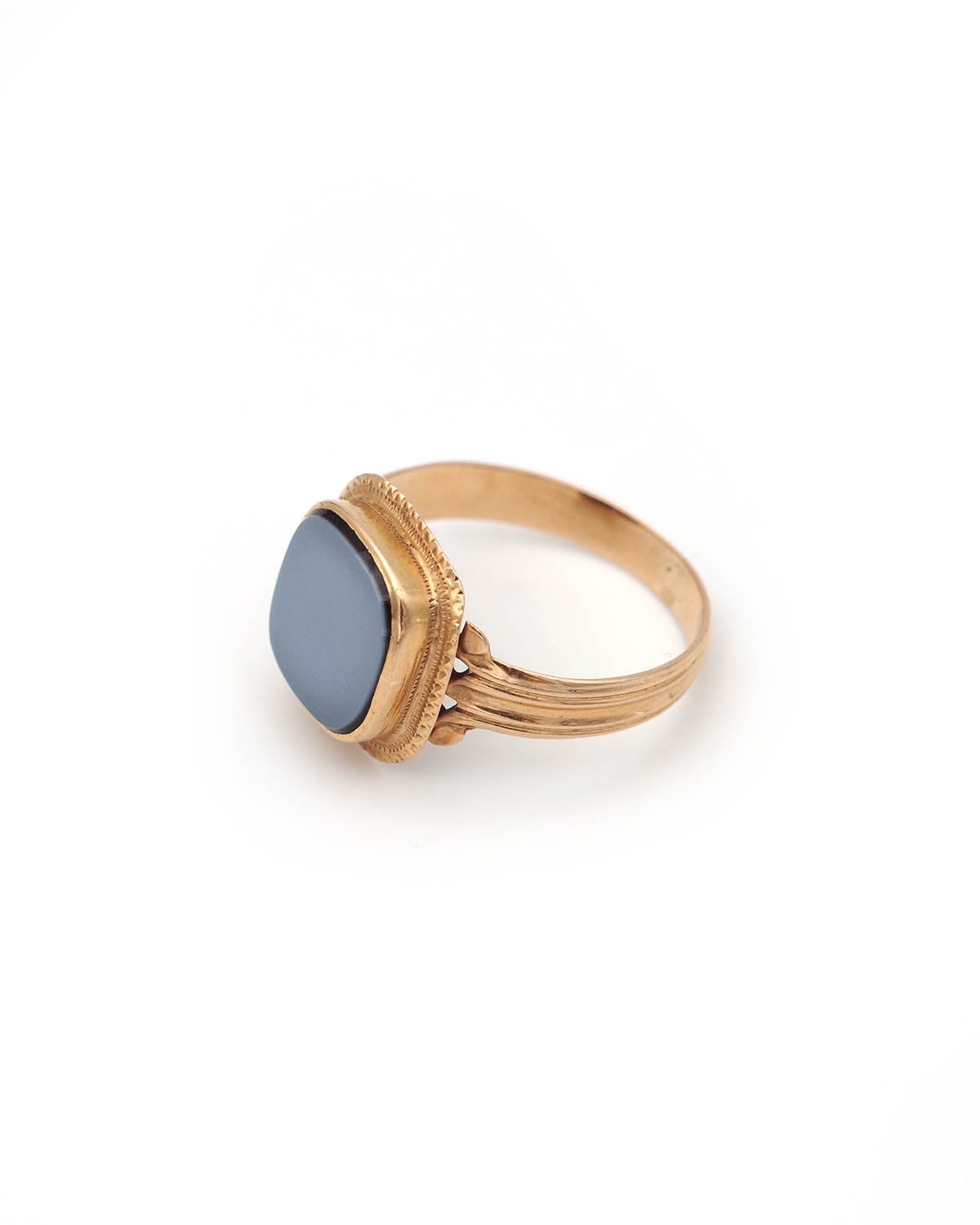 Nicolo agate signet ring