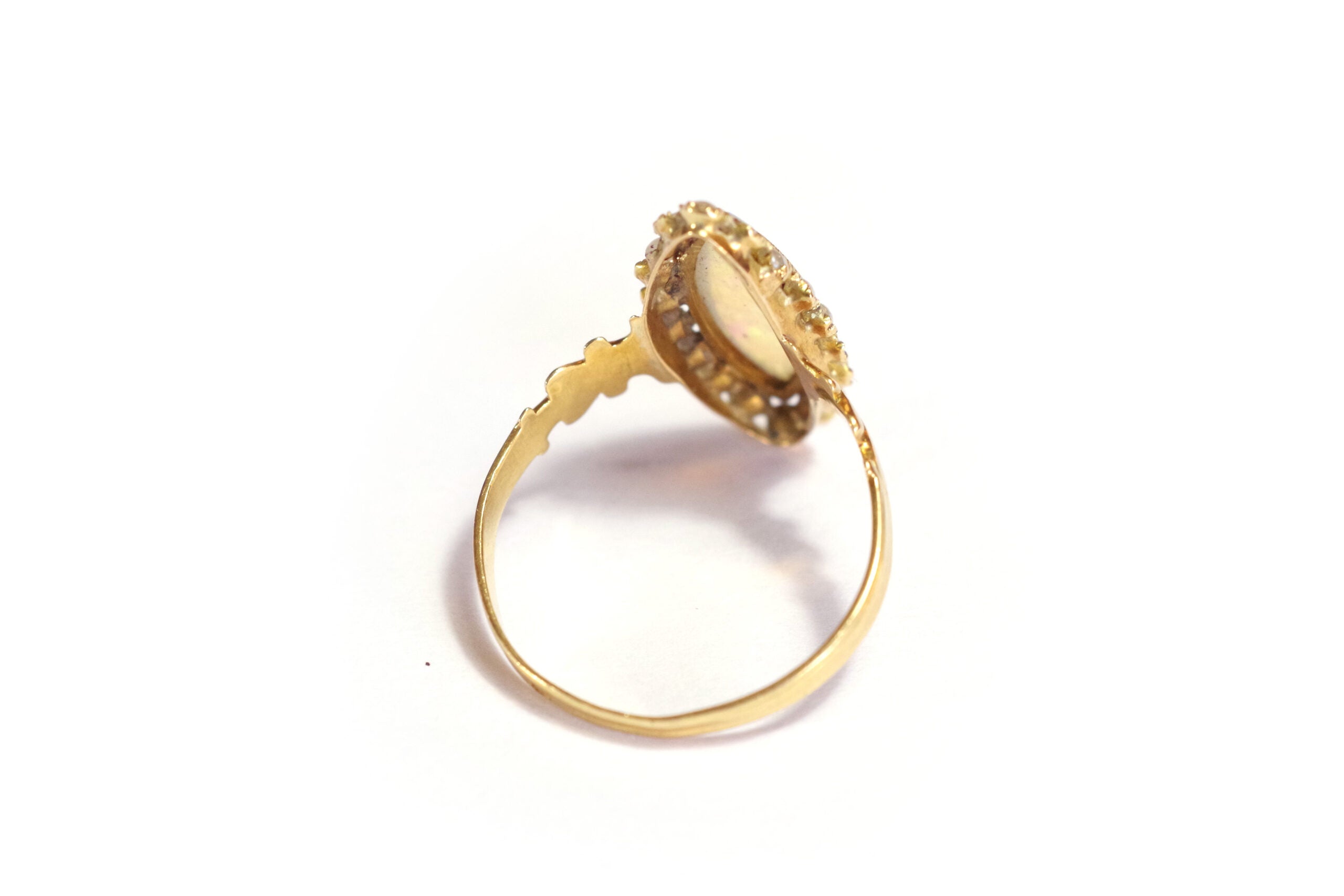 bague ancienne paris opale perle or 18k