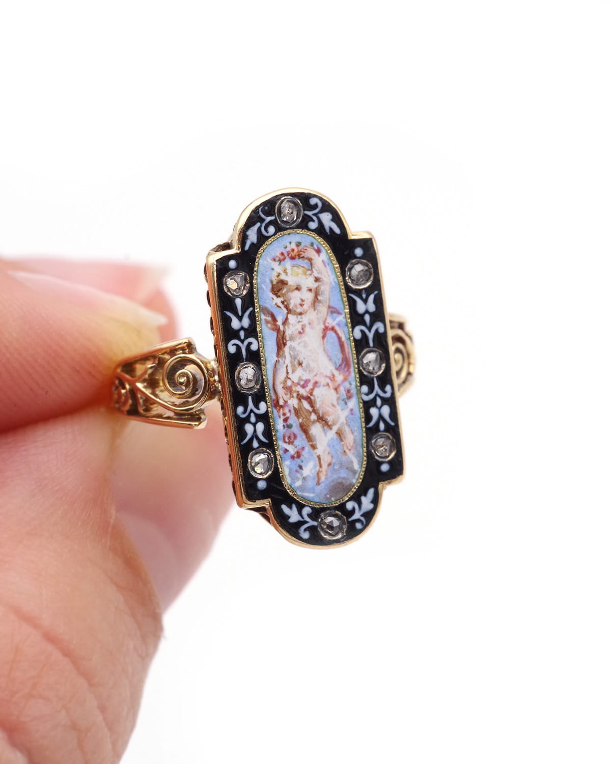 Bague ange diamants en or