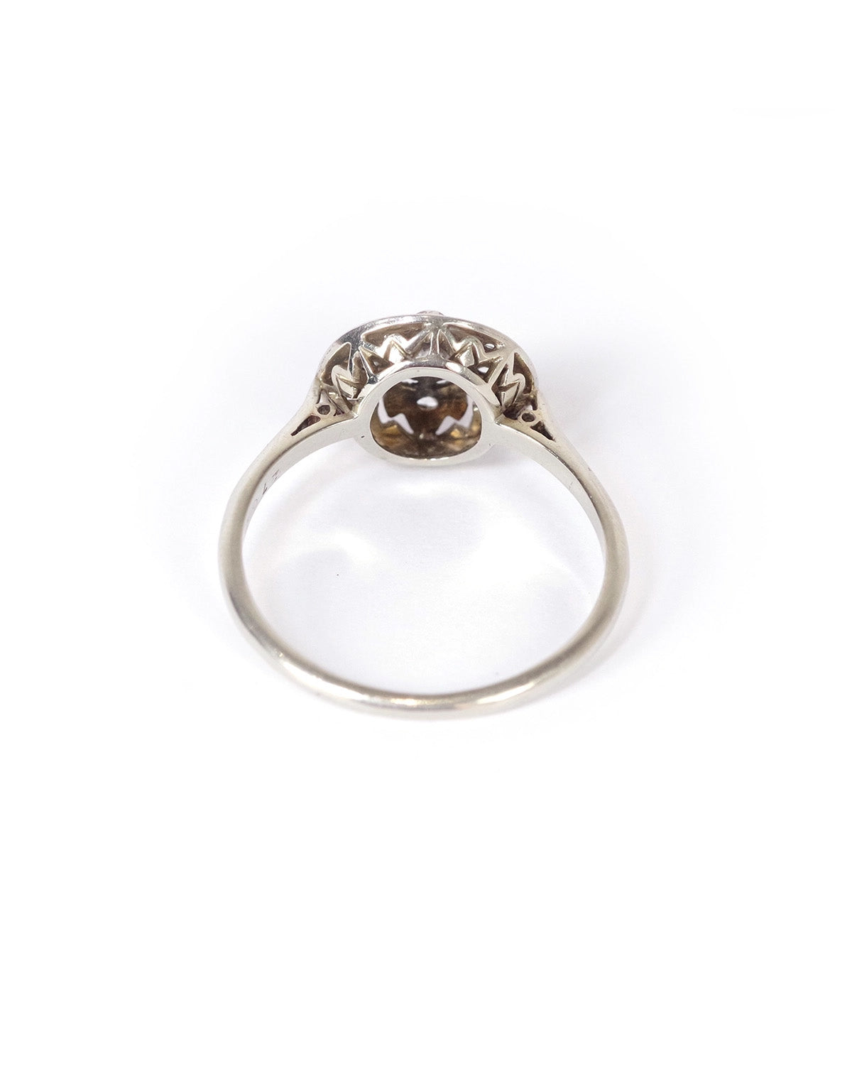 Art deco round diamond ring