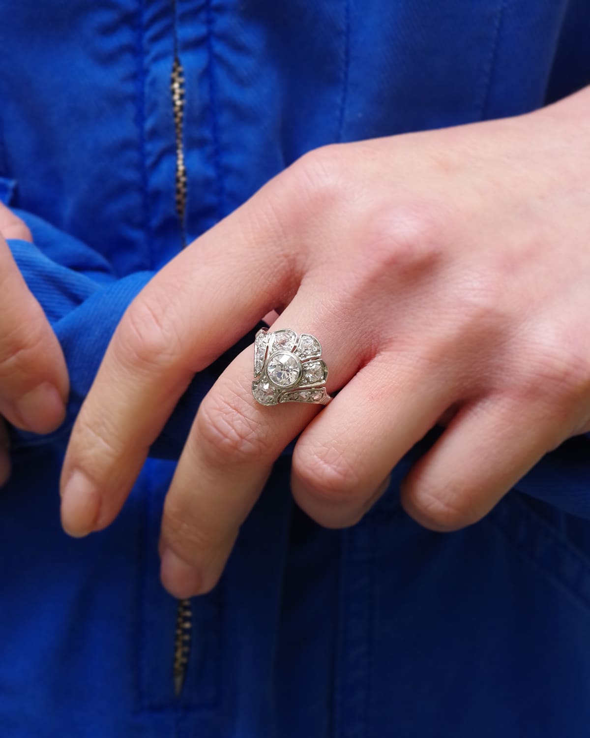 Art deco egyptian revival ring