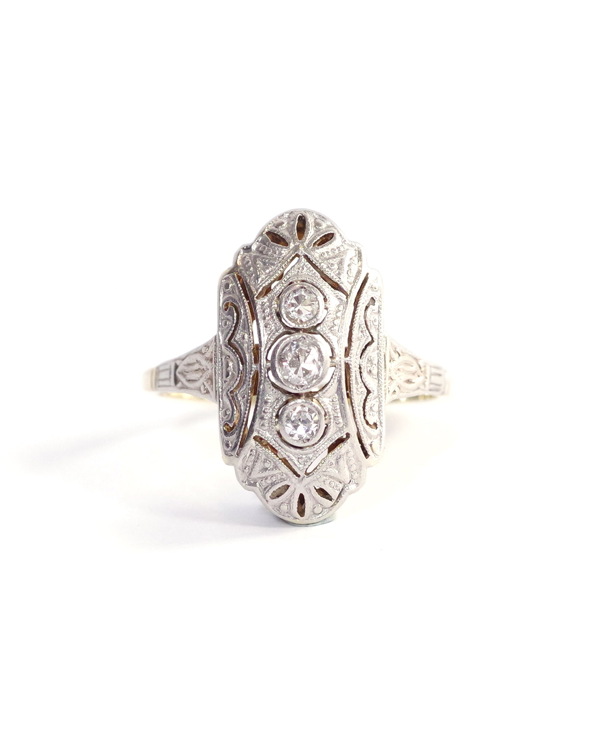 Bague Art Deco diamants