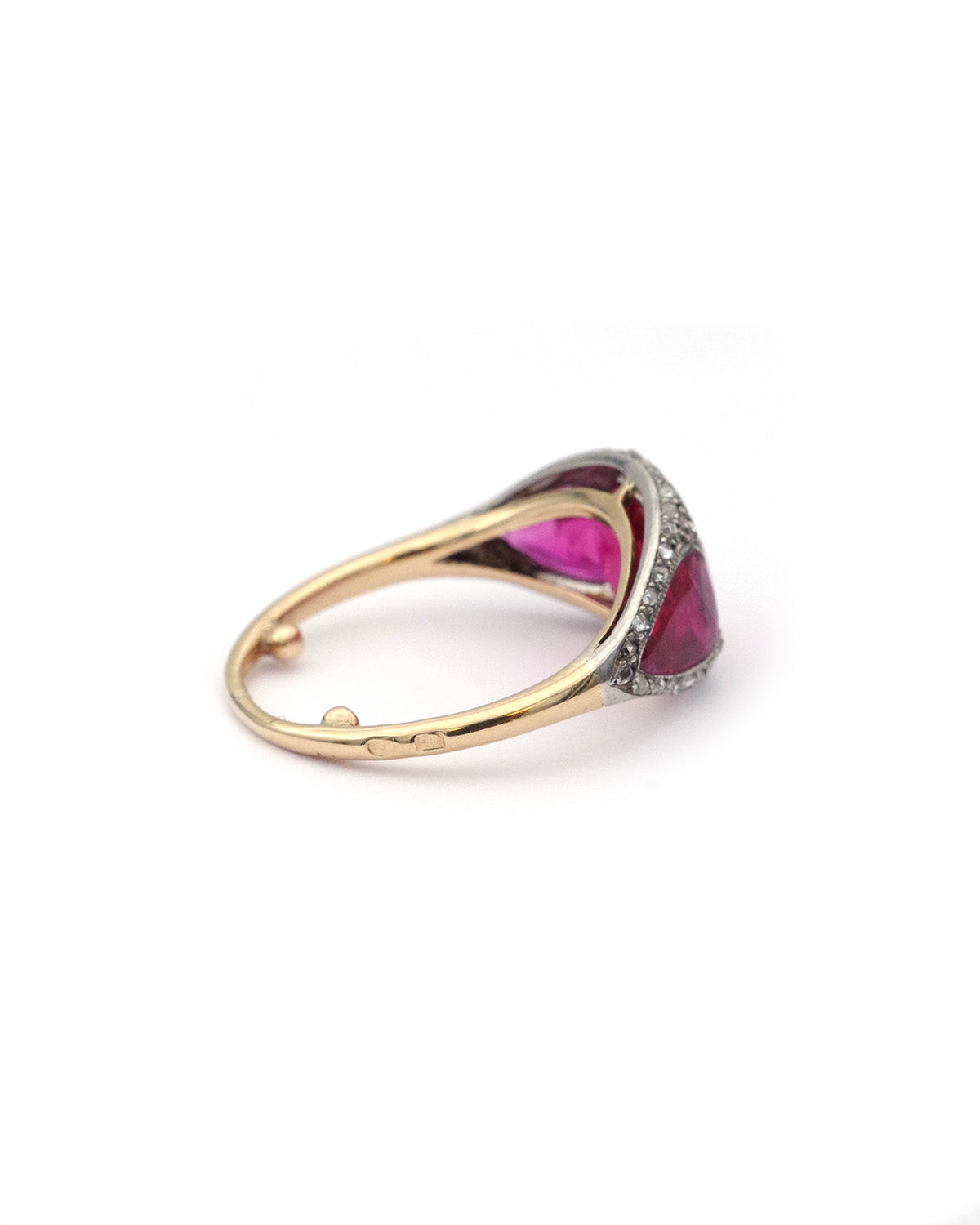 Bague rubis diamants