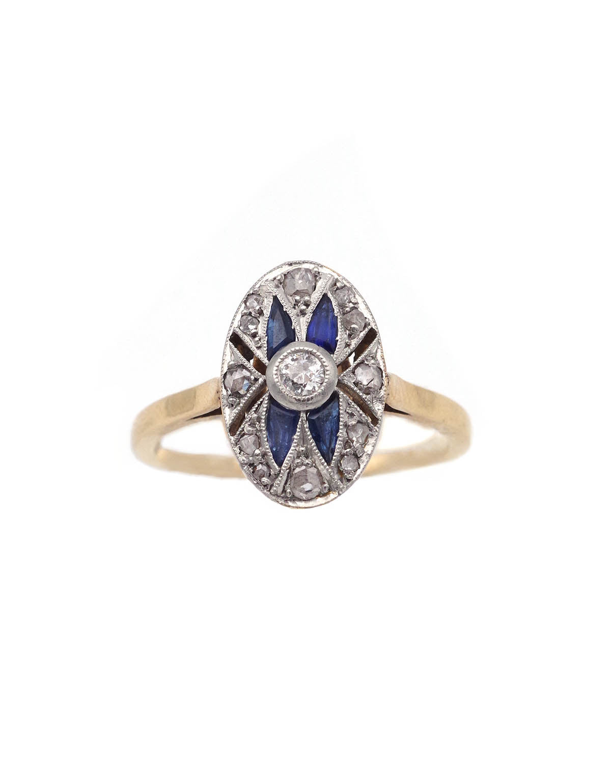 Bague saphir art deco 