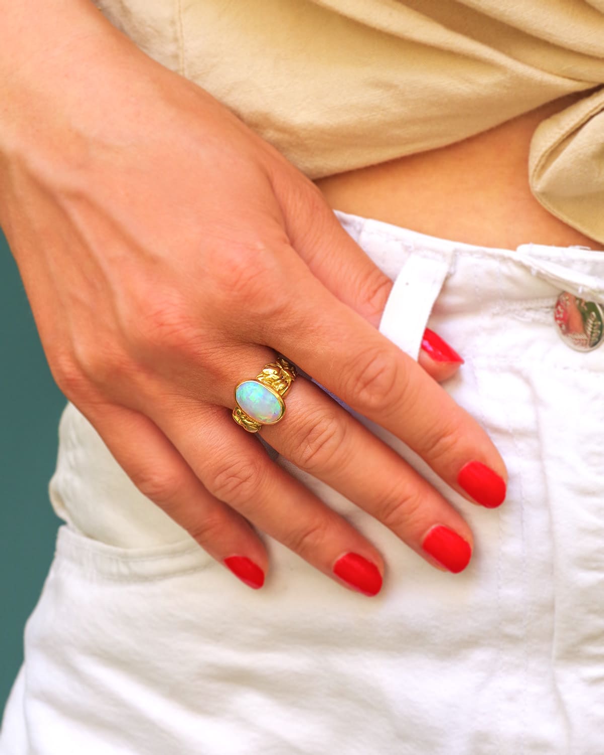Bague opale iris