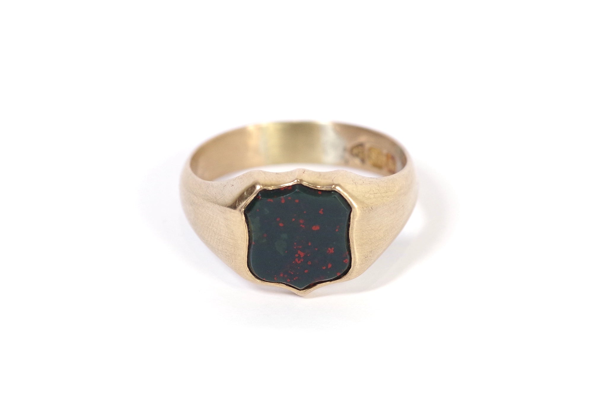 victorian men bloodstone signet ring